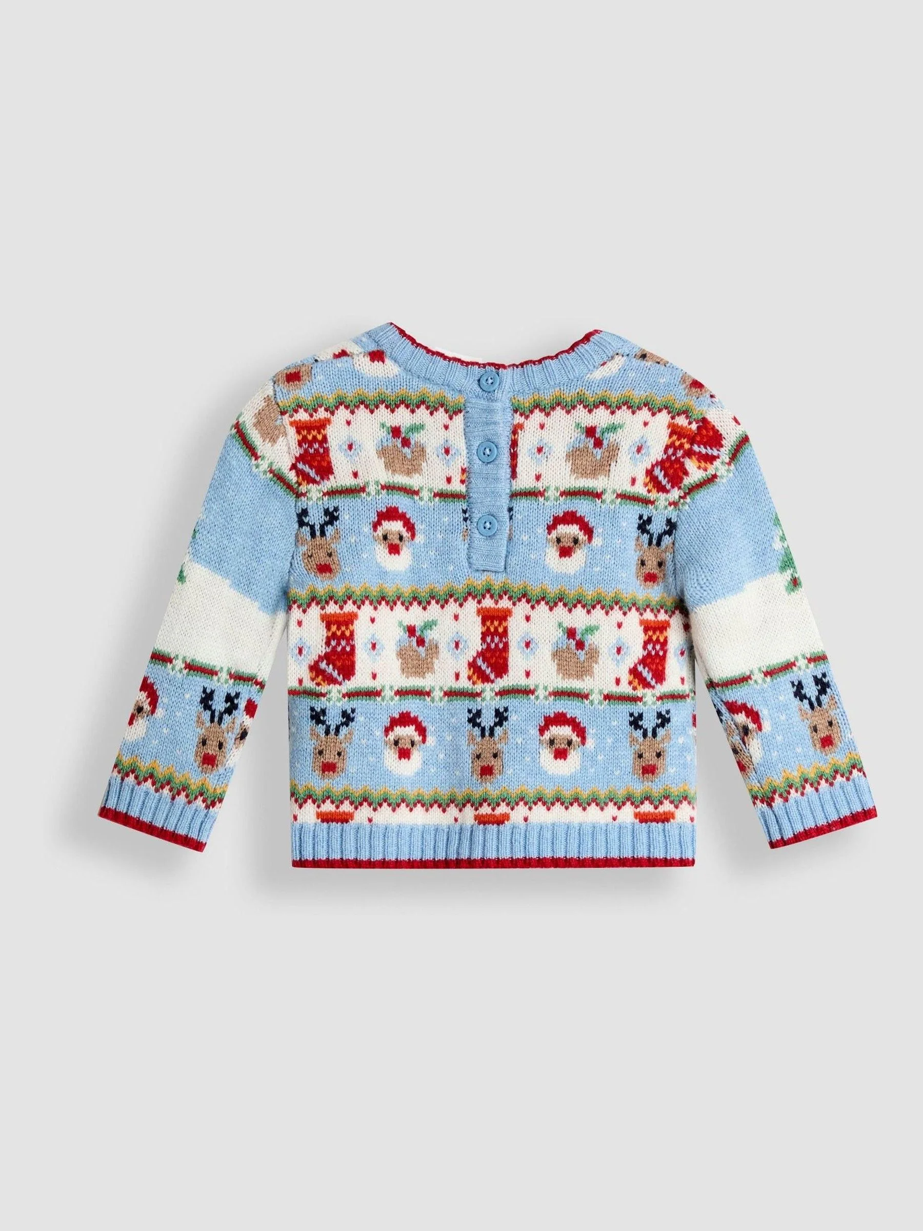JoJo Maman Bébé 2-delige Kerstmis Fair Isle Trui & Leggings Set