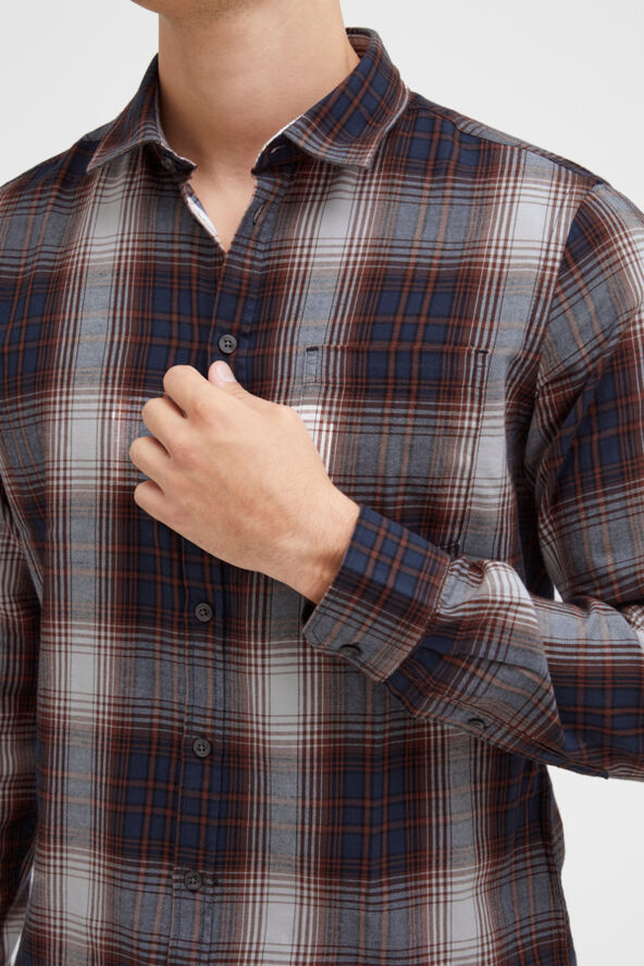 Casual Friday CFANTON LS checked shirt Dark navy
