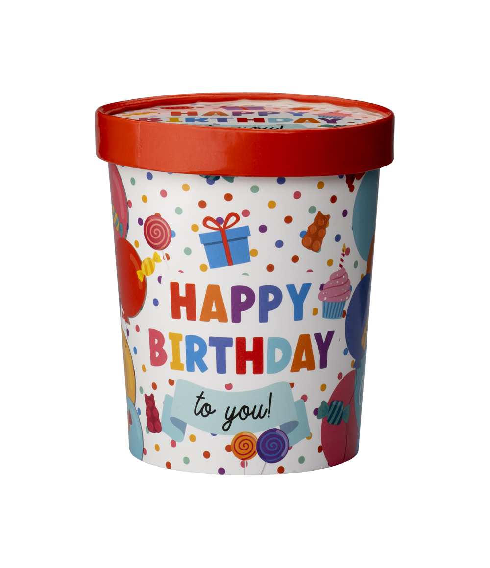 Happy Birthday Snoepbakje 12cm