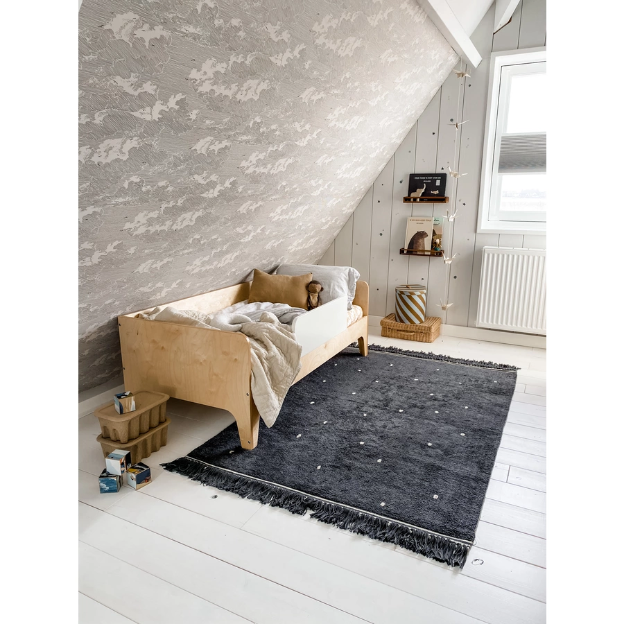 Tapis Petit Kinderteppich Emily dots antracite 170 x 120 cm