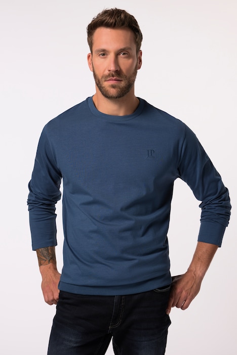JP 1880 Langarmshirt, Basic, Bauchfit, Rundhals, bis 8 XL