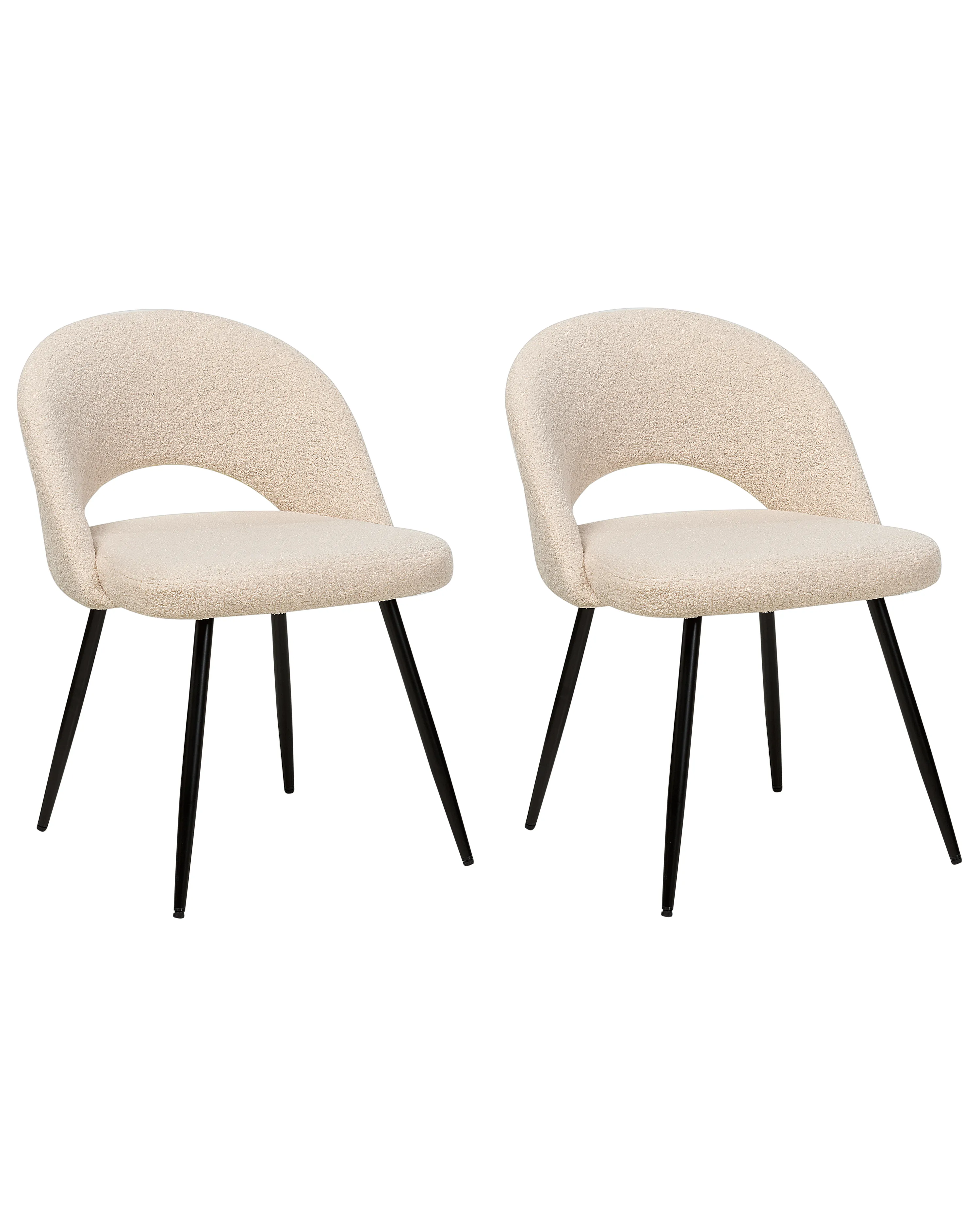 Set van 2 eetkamerstoelen ONAGA Bouclé Beige