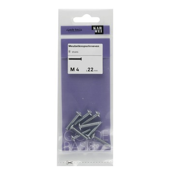 KARWEI meubelknopschroef M4x22 mm (8 stuks)