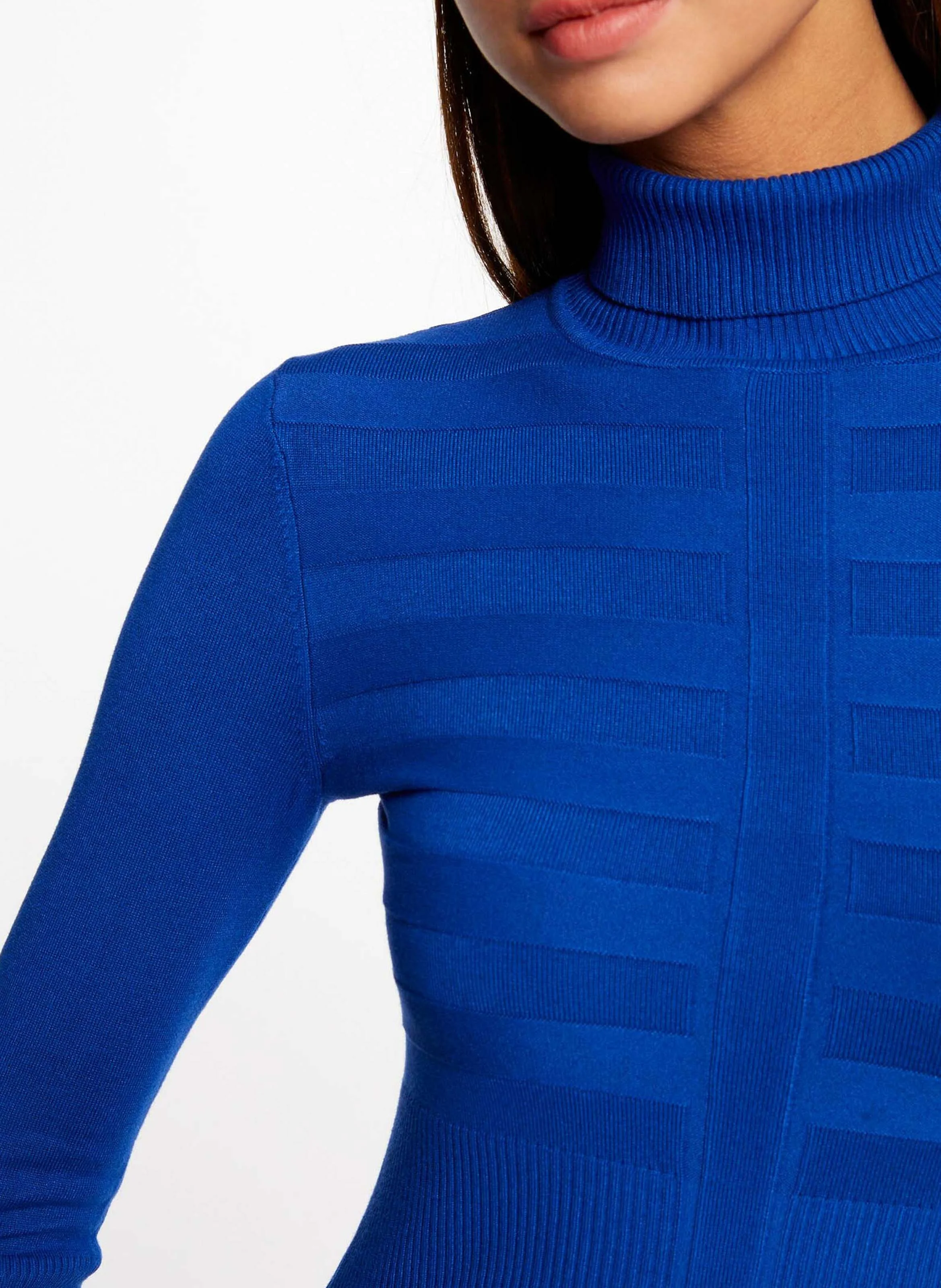 Pull col roulé | Bleu
