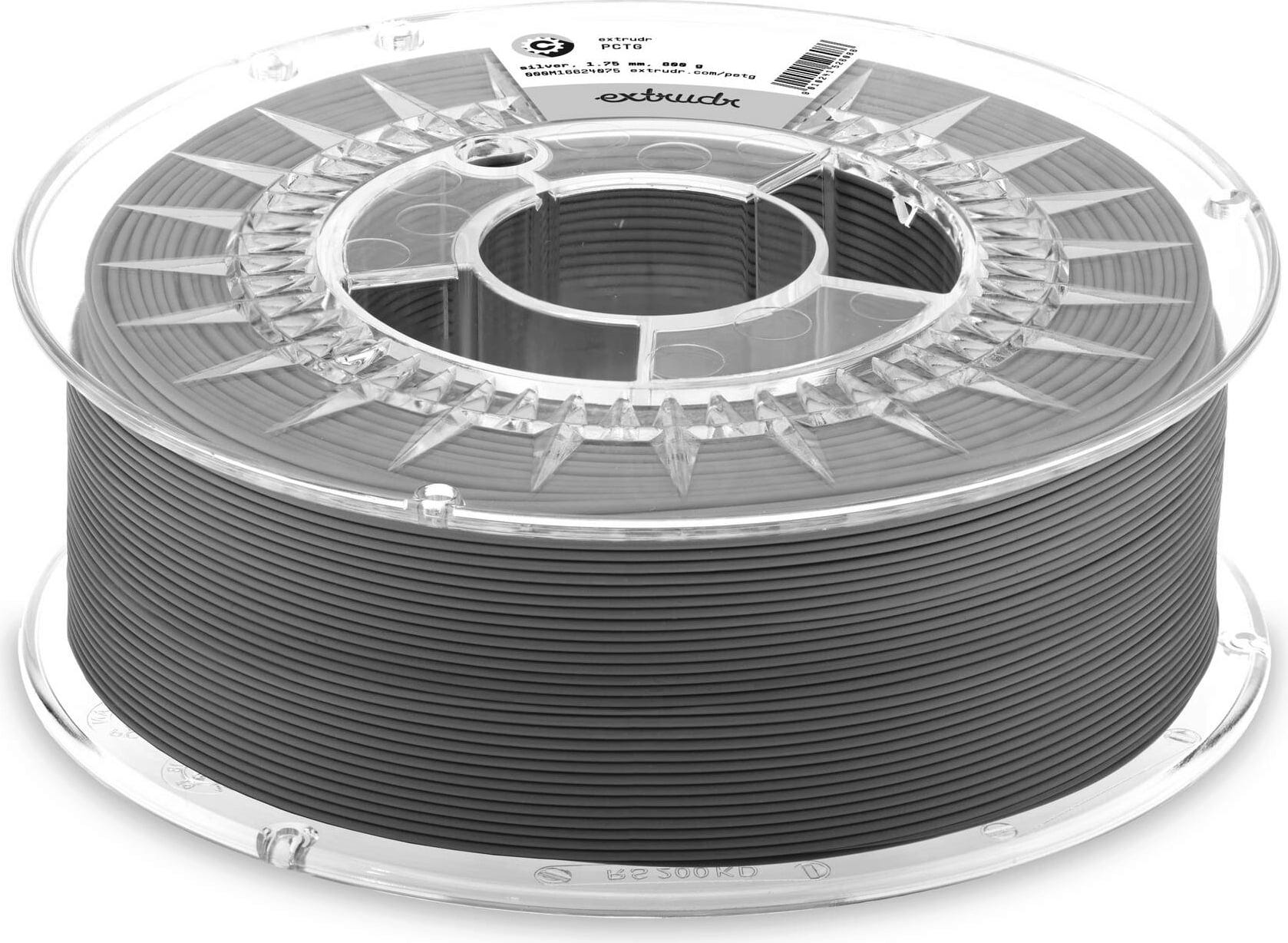Extrudr  PCTG silber, 1,75 mm / 800 g    Langlebiges & beständiges Filament
