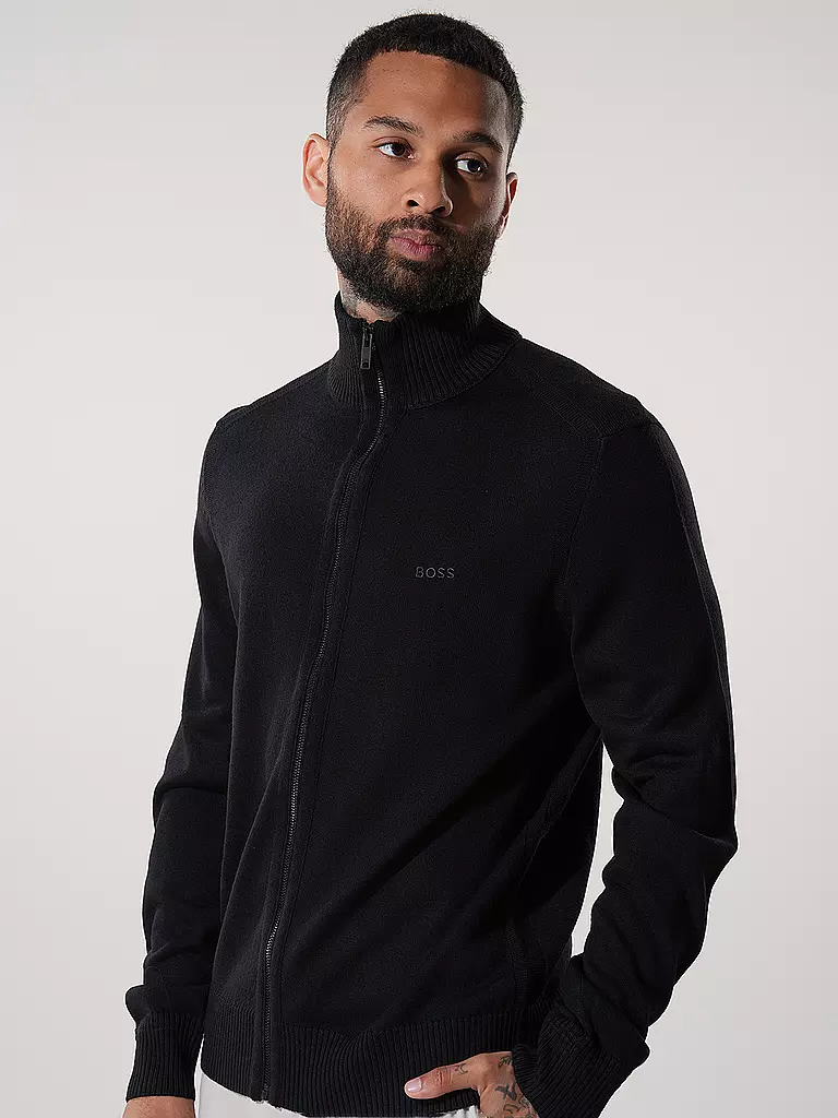 BOSS Strickjacke AVAC schwarz