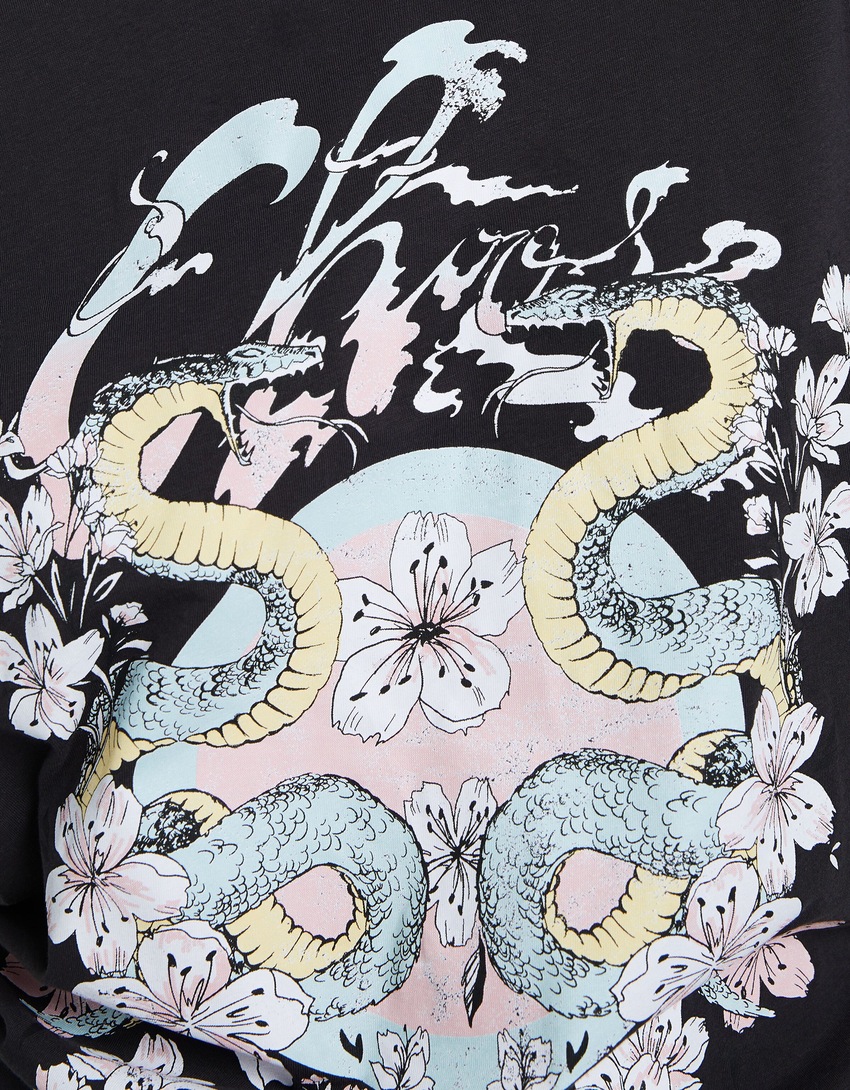 Camiseta de manga curta com estampa