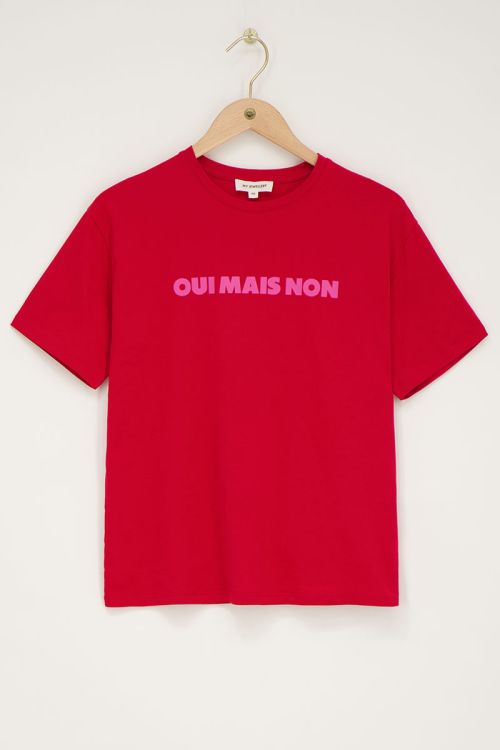 Rood T-shirt met roze 