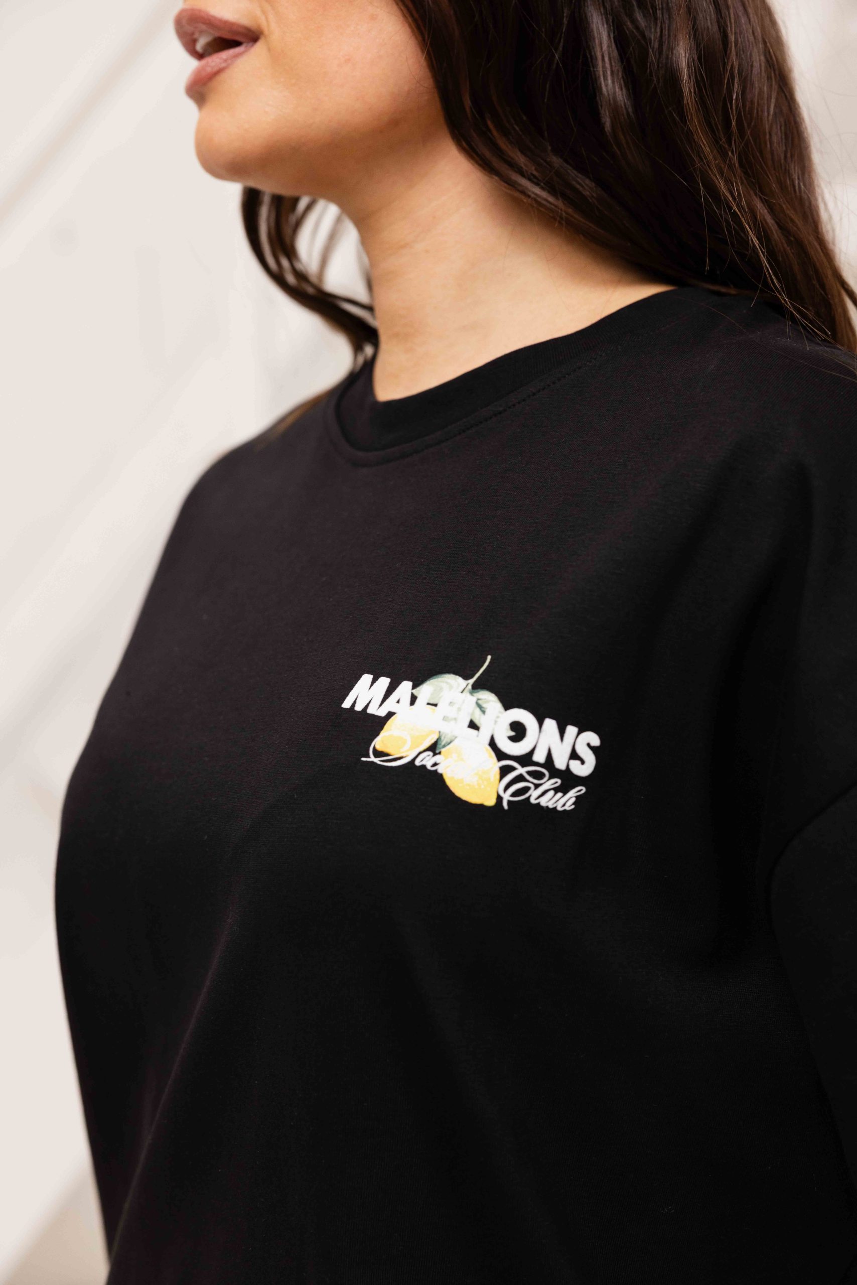 Malelions Limone Di Capri T-Shirt Dames Zwart