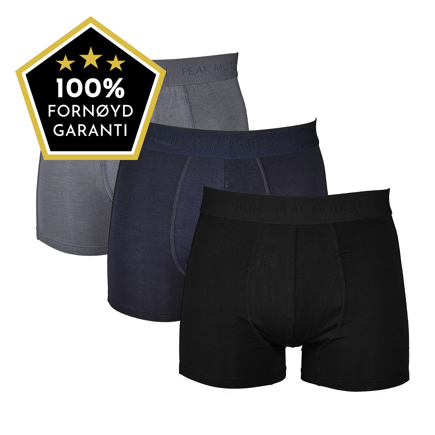 Peak Motion 3pk Supersoft Bamboo Boxer, Mens<br>Myk og komfortabel