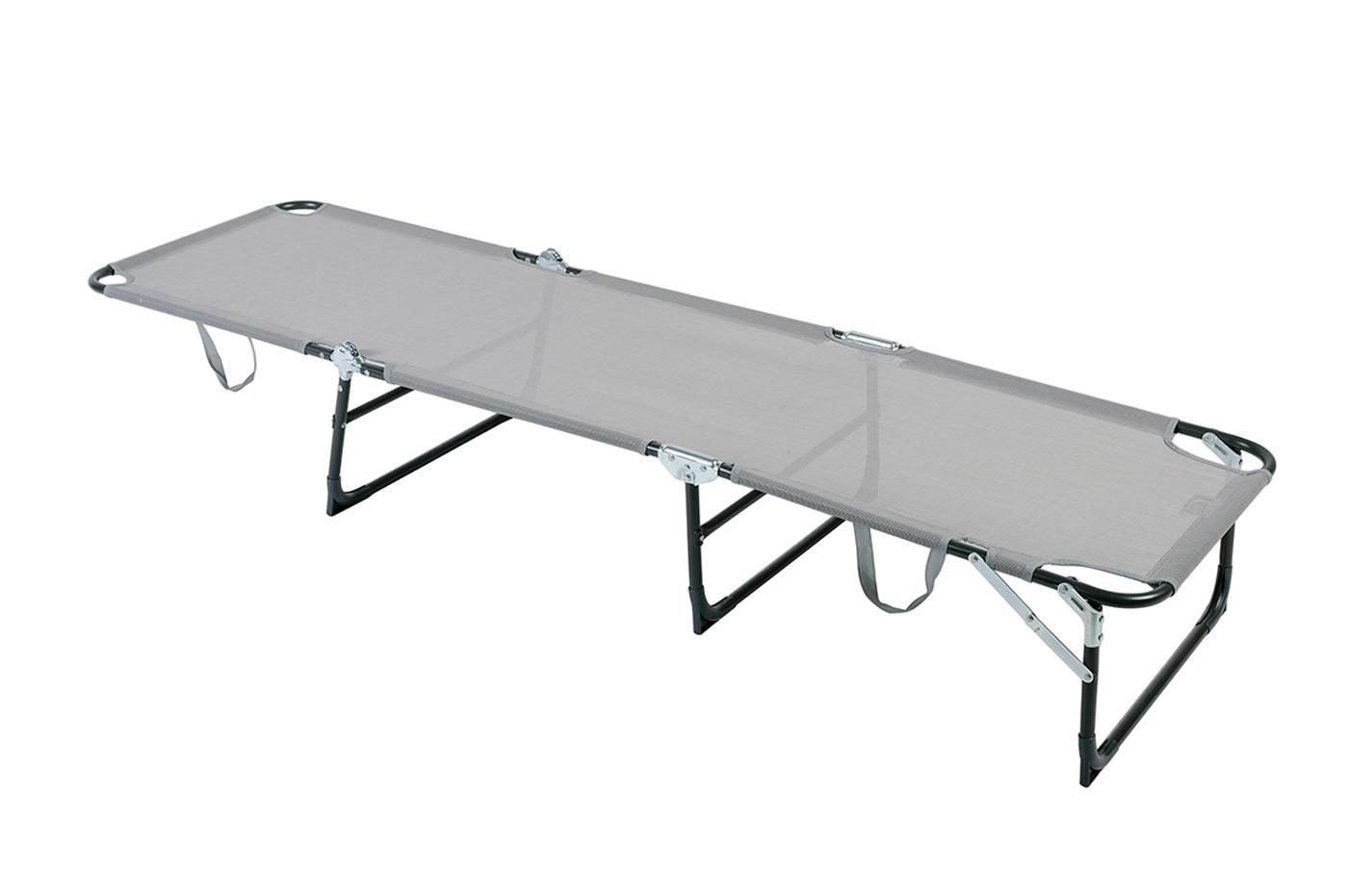 LIT DE CAMPING ZARIA GRIS TEXALINE ACIER