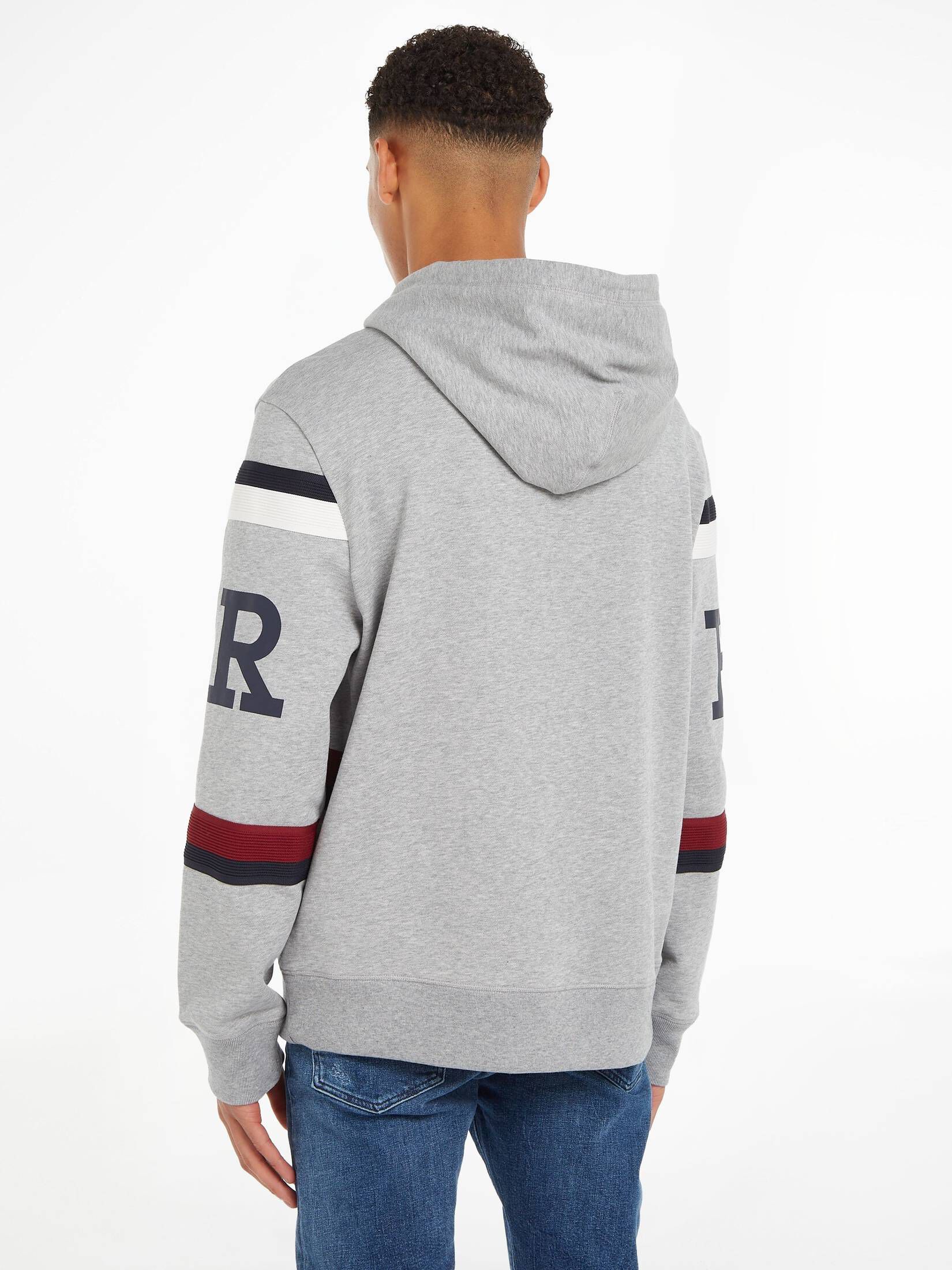 Tommy Hilfiger| Herren Hoodie GLOBAL STRIPE MONOTYPE