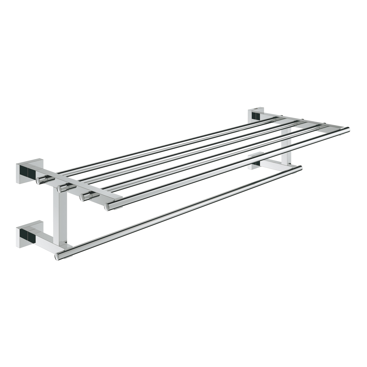 Grohe Essentials Cube handdoekrek met plateau chroom
