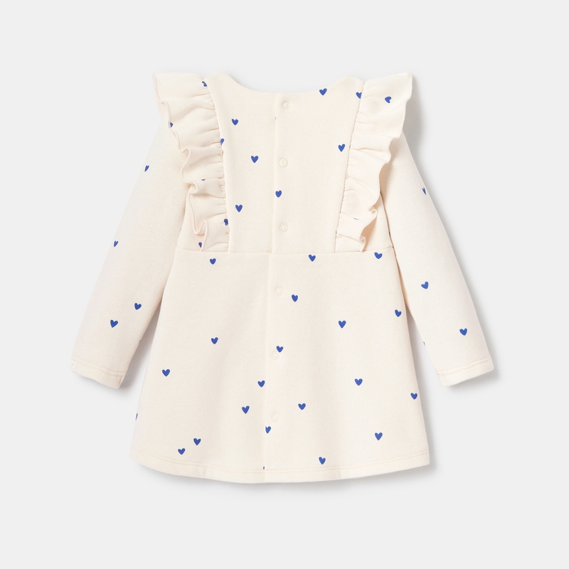 Robe en molleton imprimée cœurs rose bébé fille Absorba