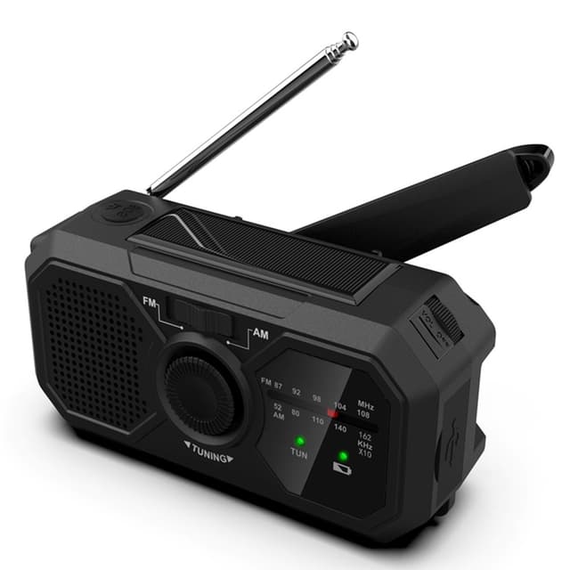 Vejr AM / FM Radio Solar Håndsving 1200mAh PowerBank lommelygte