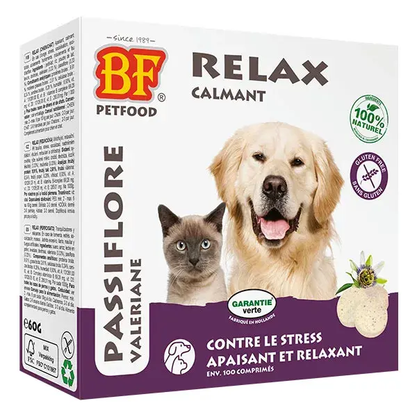 Comprimidos Relaxantes BF Petfood para Cães e Gatos, 100 unidades