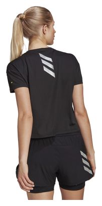 Maillot Manches Courtes Femme adidas Run Prime Blue Noir
