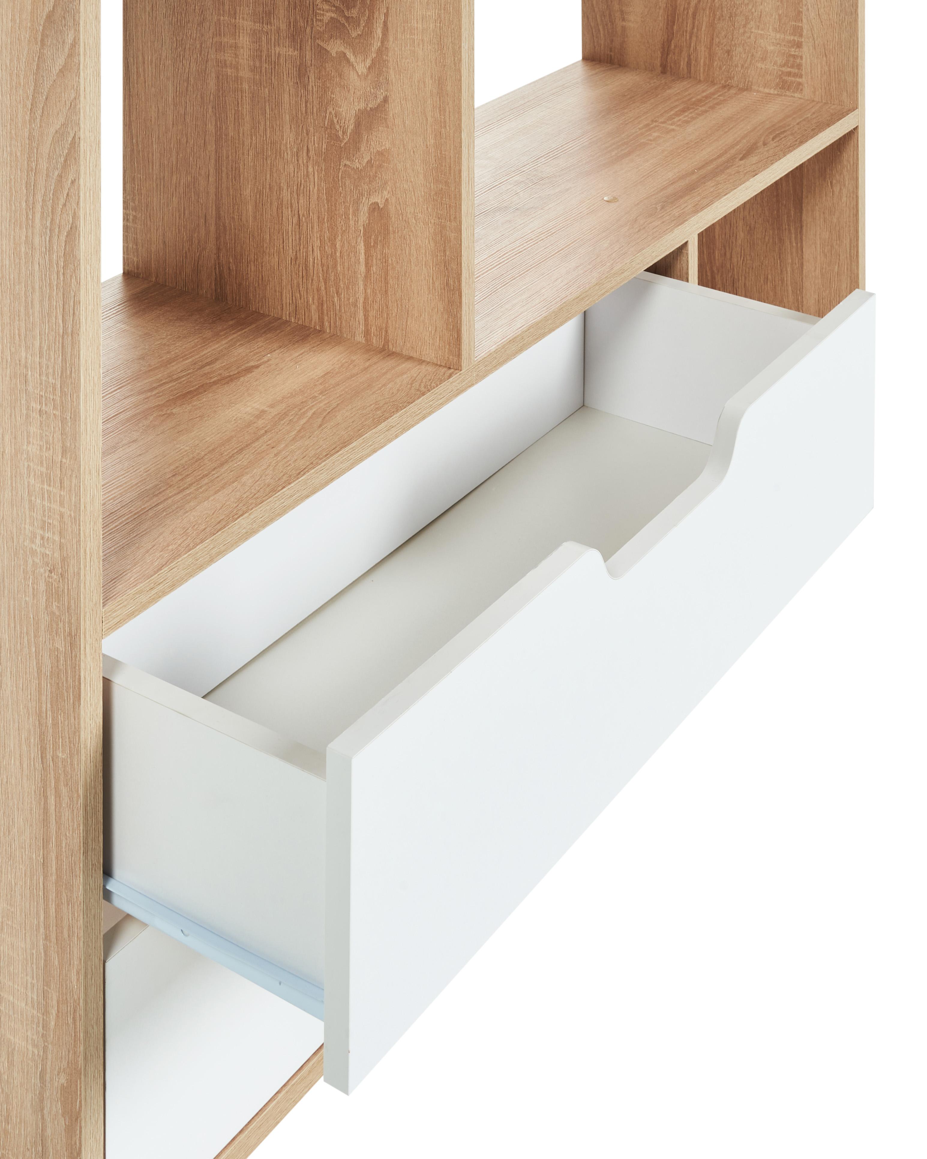 Boekenkast WADENA 185 cm Bruin/wit