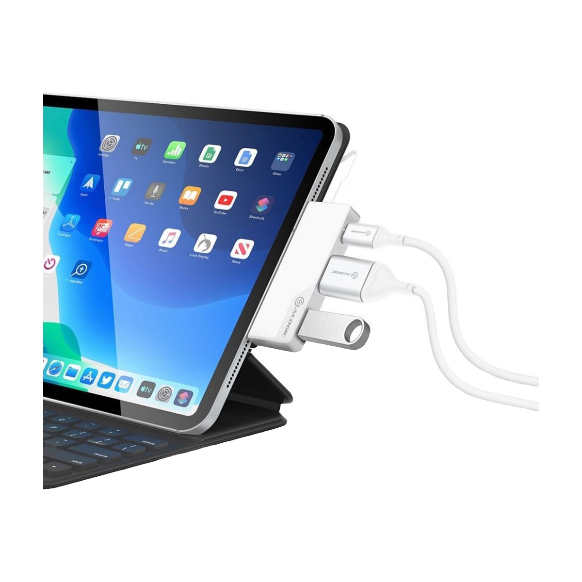 Alogic Nano Mini USB-C dockingstasjon (sølv)
