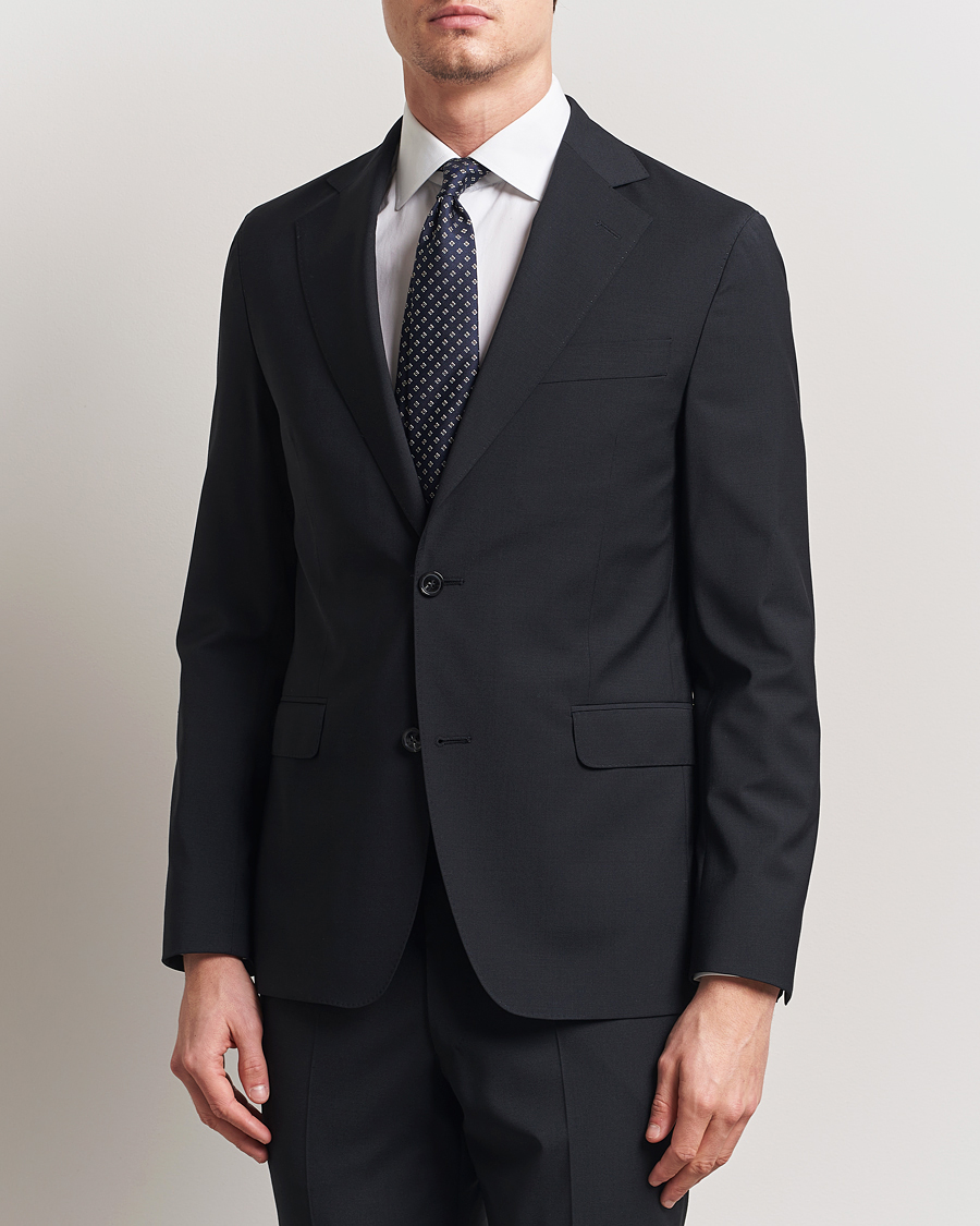 Oscar Jacobson Ego Wool Blend Suit Black
