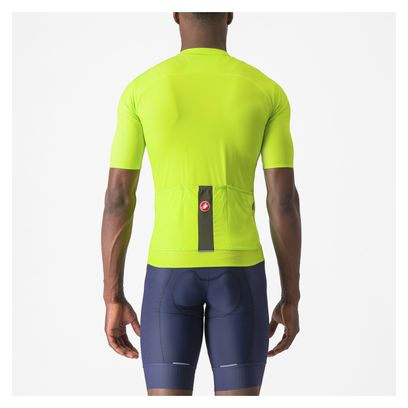 Maillot Manches Courtes Castelli Elements Jaune Fluo