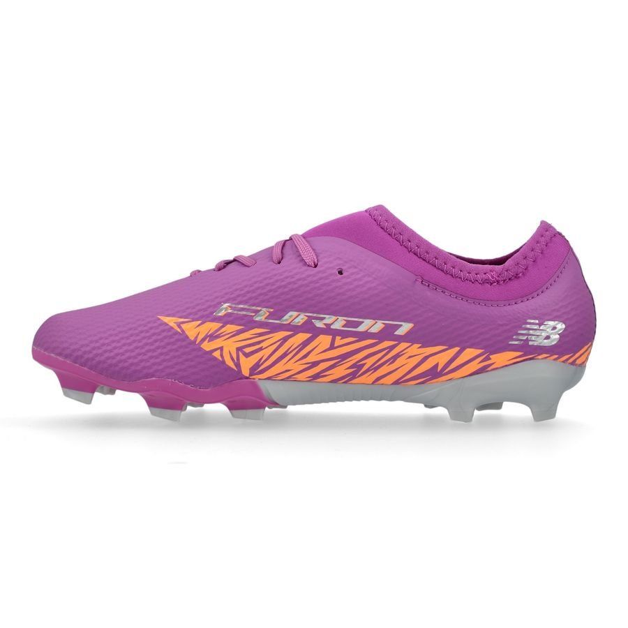 New Balance Furon V8 Team FG Energy Rush - Violet/Argenté/Orange Enfant