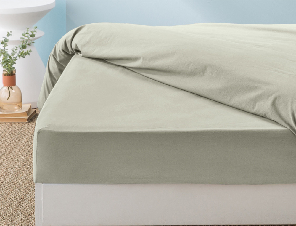 Drap-housse-Percale lavée