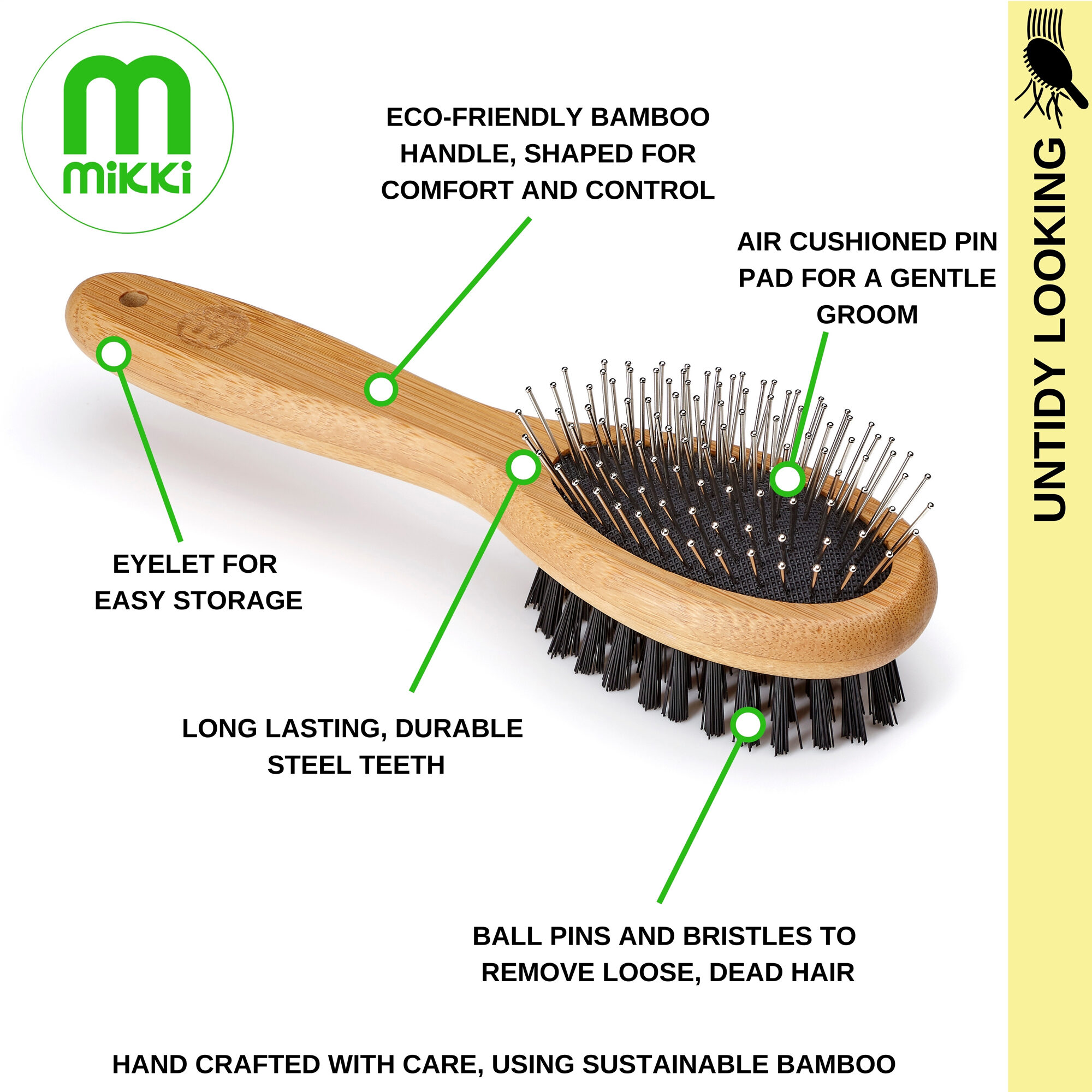 Mikki Bamboo Combi Brush