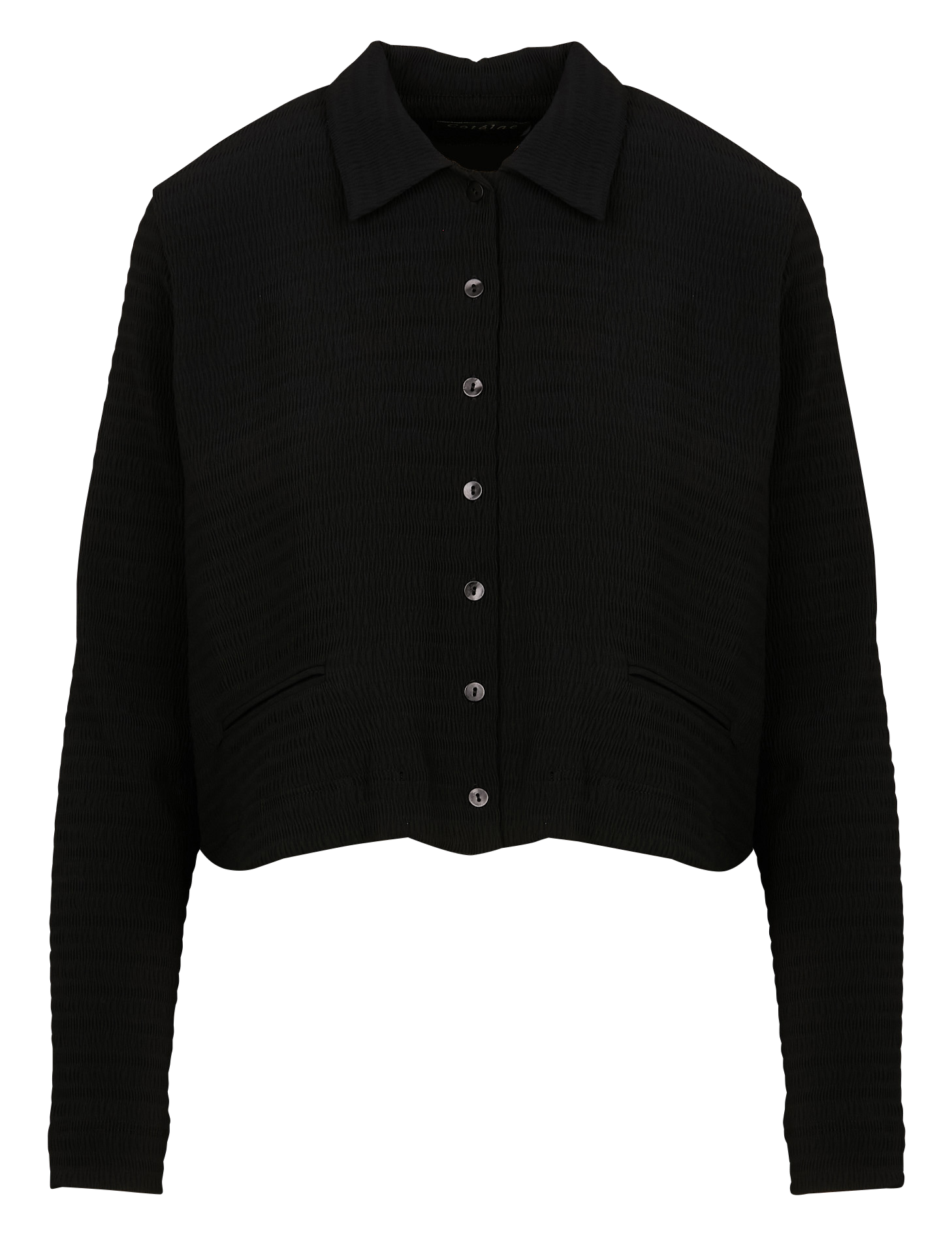 Chemise courte carrée | Noir