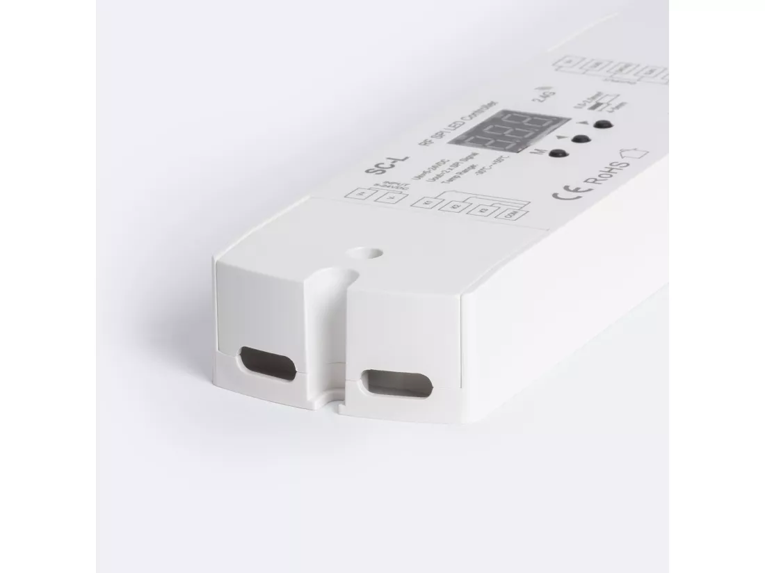 Contrôleur Variateur Ruban LED RGB/RGBW Digital SPI Compatible avec Bouton Poussoir et Télécommande RF RGBIC/RGBWIC