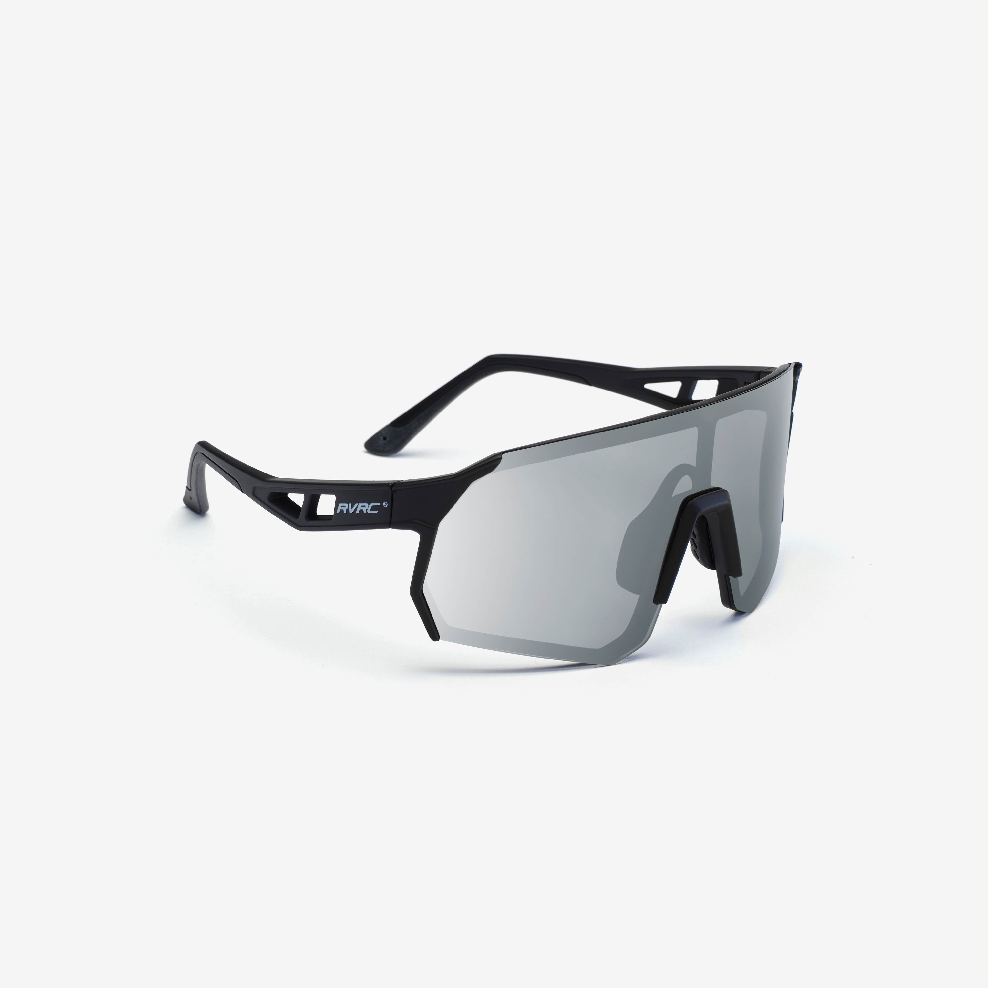 Castor Polarized Sports Sunglasses  Black/Silver Grey