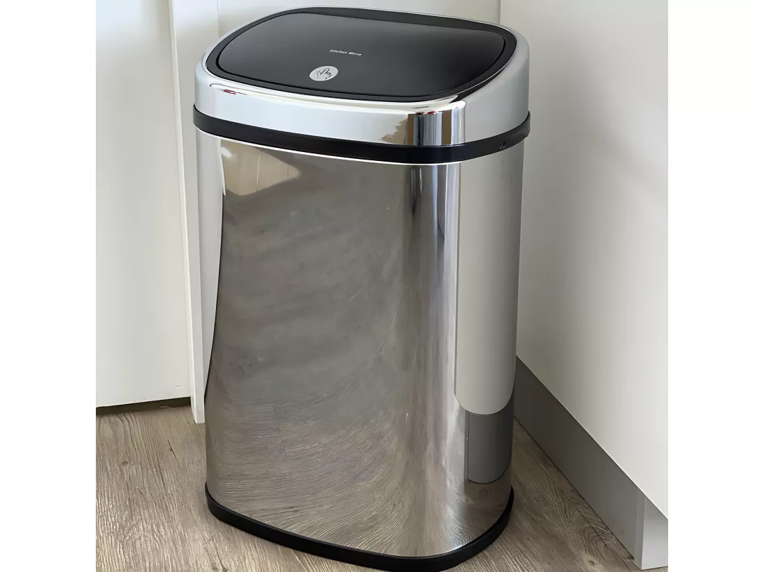 Poubelle de cuisine push CITY Argent Acier inoxydable 48 L