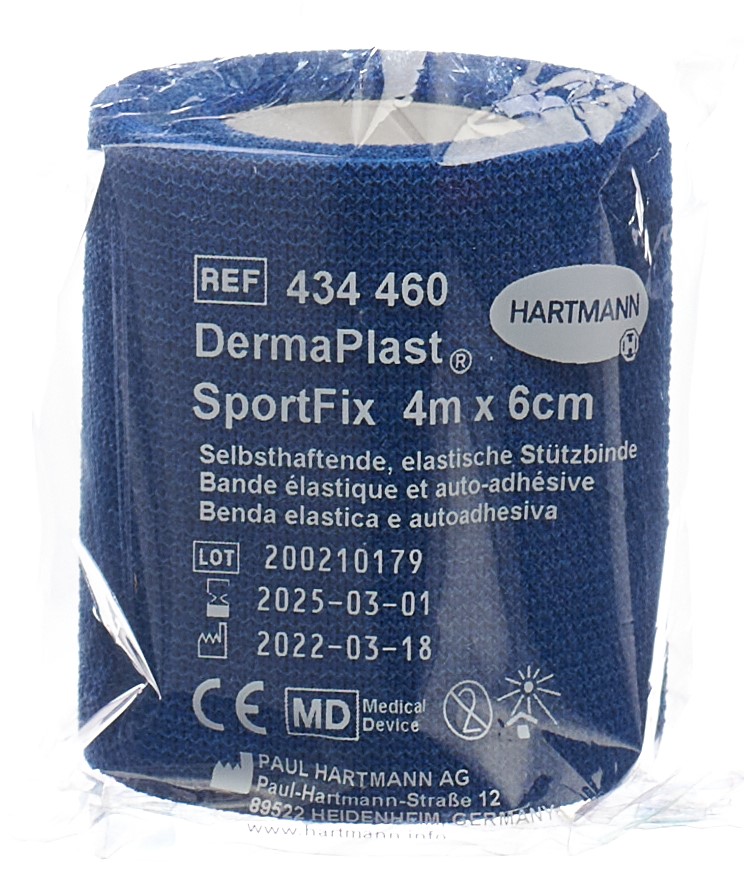 DERMAPLAST SportFix 6cmx4m blau 1 Stk