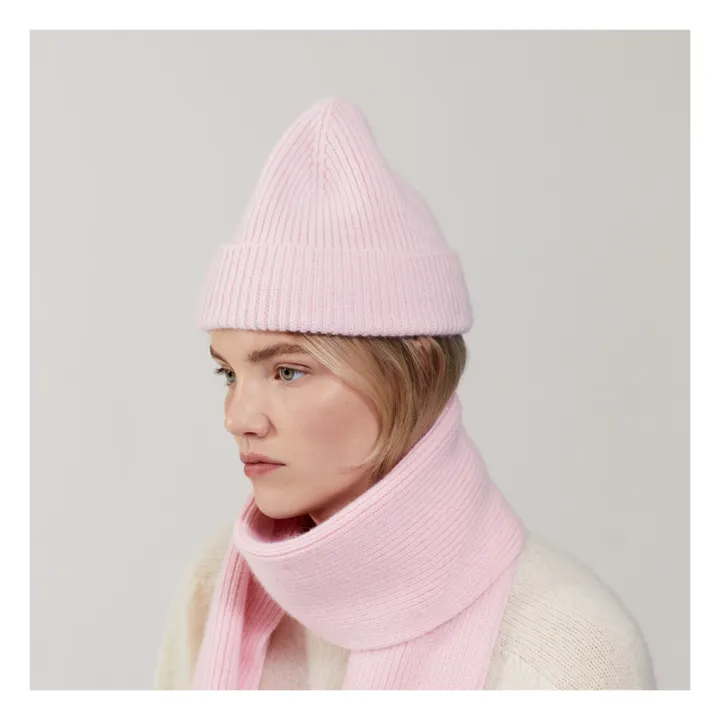 Le Bonnet Amsterdam Bonnet Laine et Angora | Rose poudré