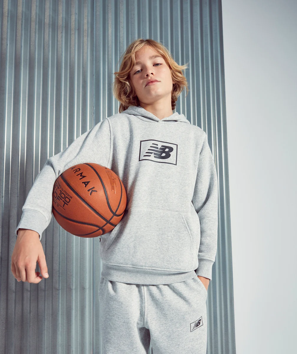 NEW BALANCESWEAT À CAPUCHE GRIS ESSENTIAL ENFANT