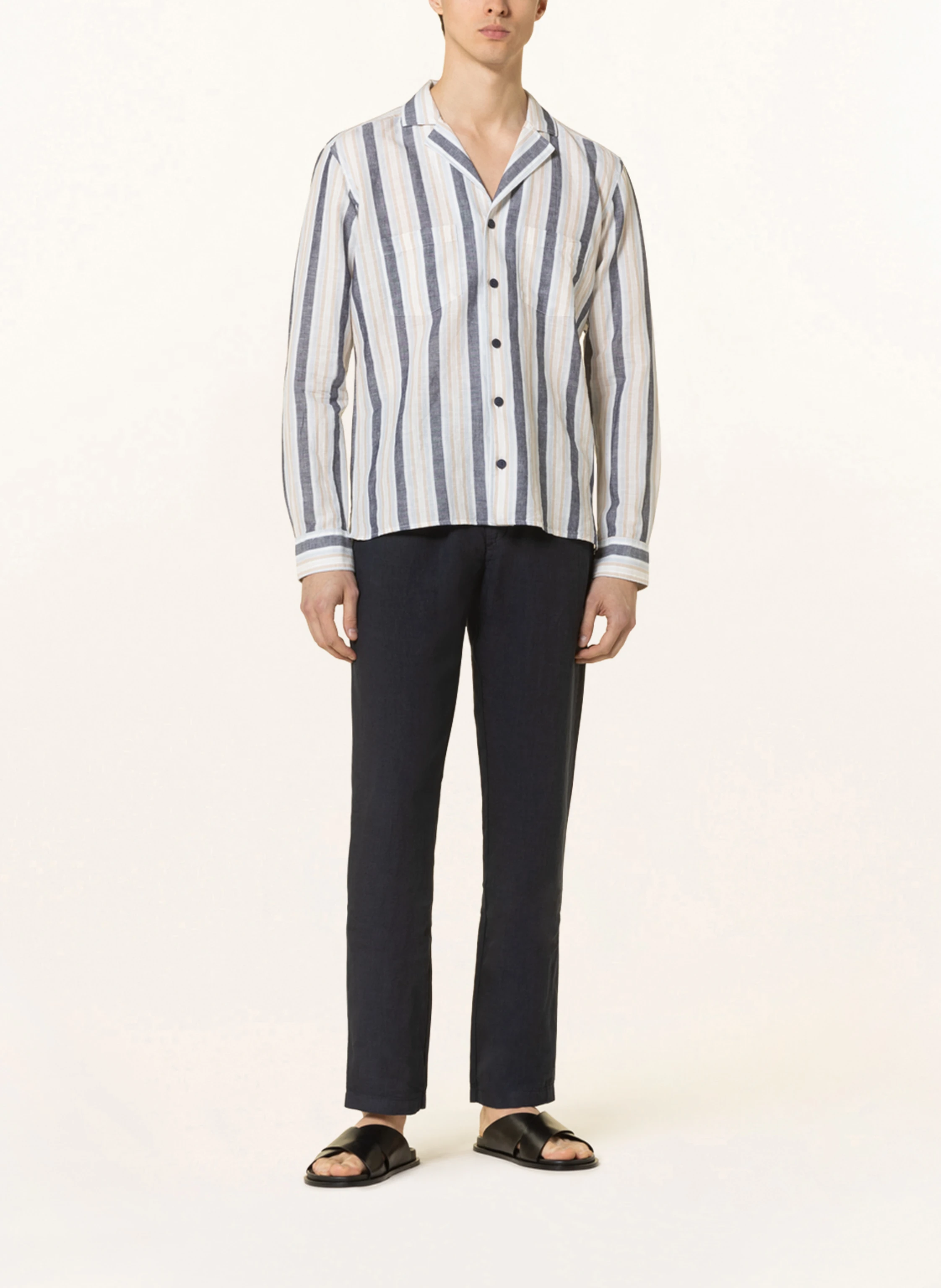 STROKESMAN'S Resorthemd Regular Fit mit Leinen