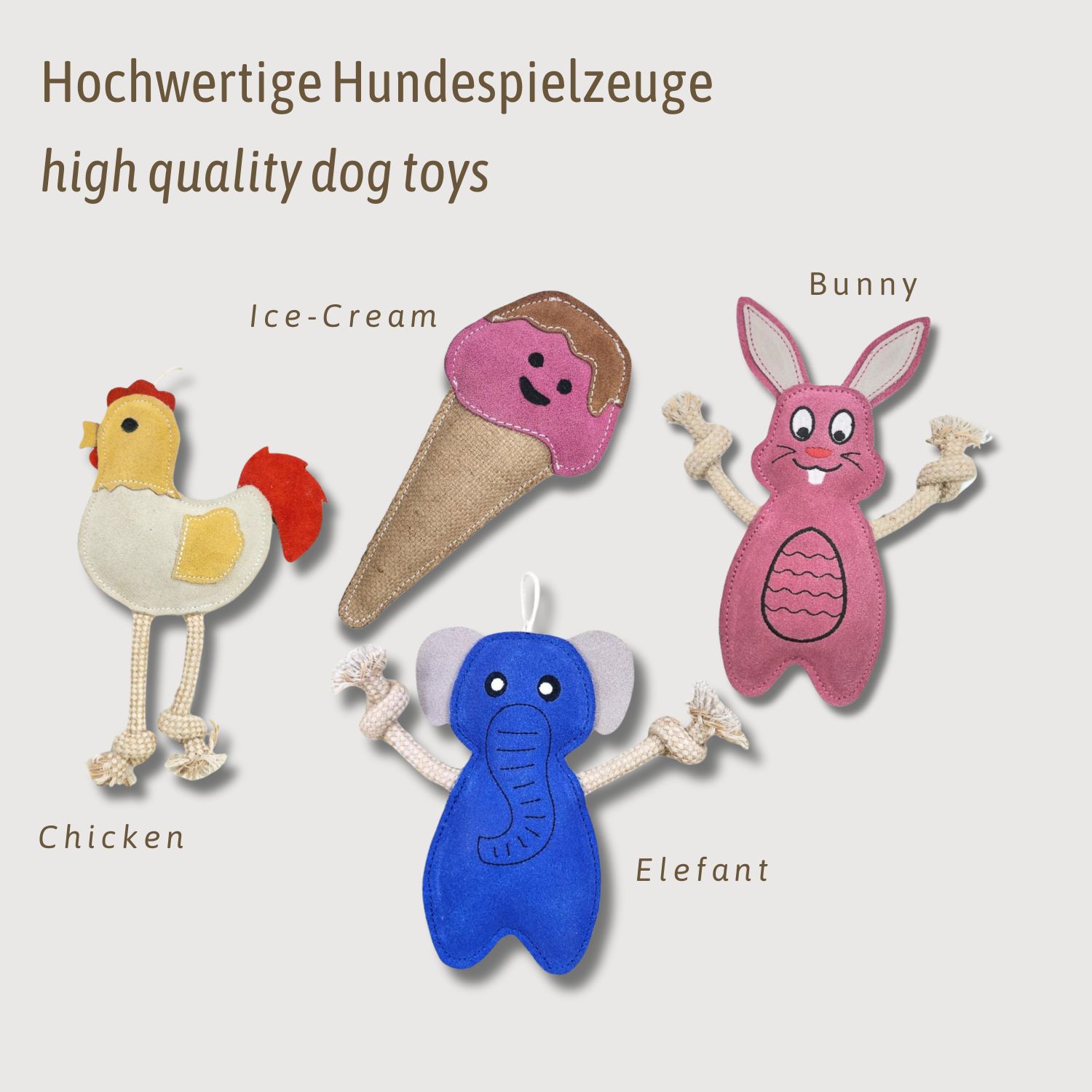 ChronoBalance Spielzeug Eis aus Leder für Hunde