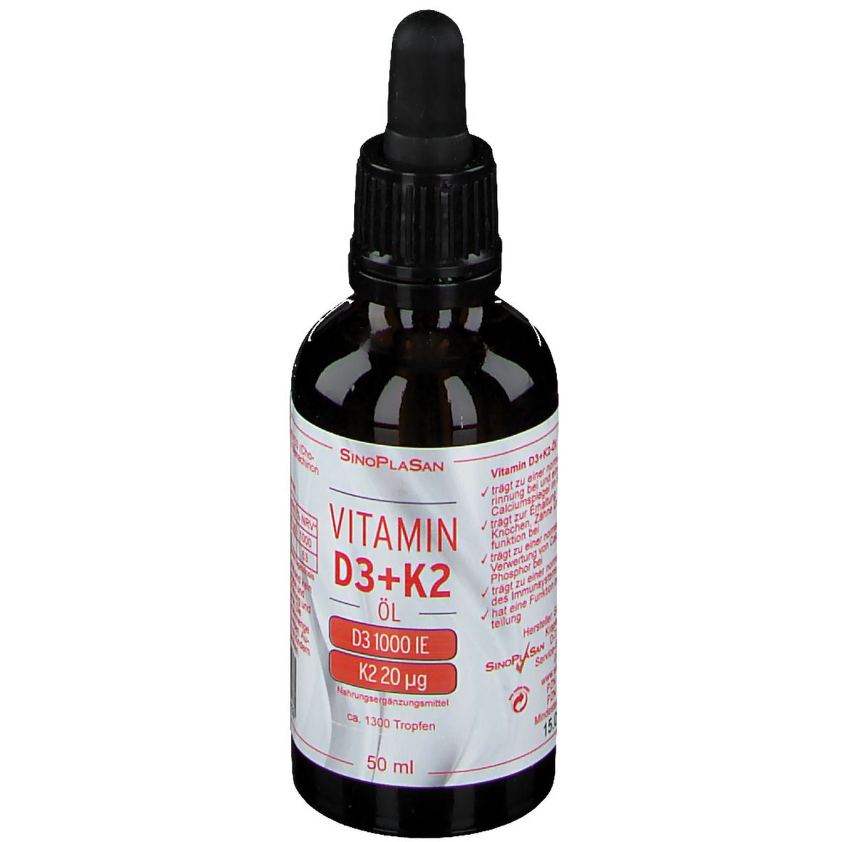 SinoPlaSan Vitamin D3/K2 Öl