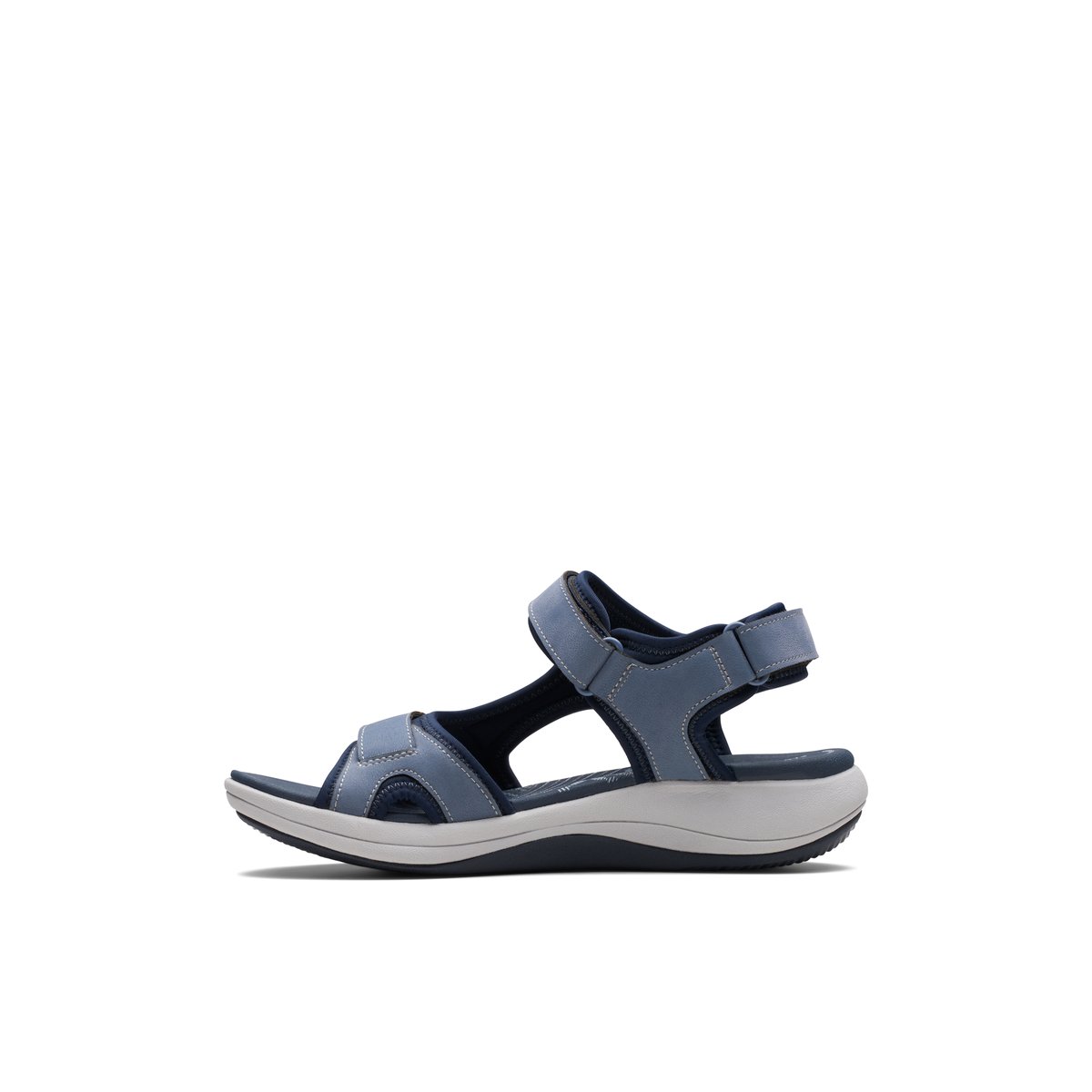 CLARKS-Mira_bay-Sandales à brides sportives - Talon plat - Bleu Moyen