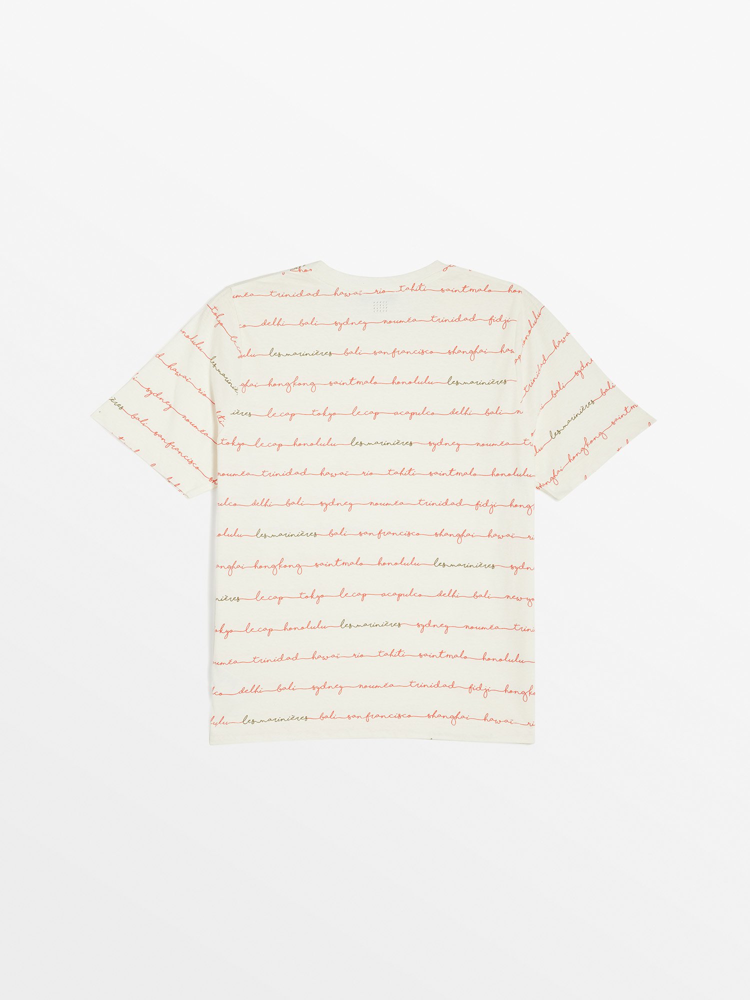 Tee-Shirt Femme en Lin Blanc et Rouge