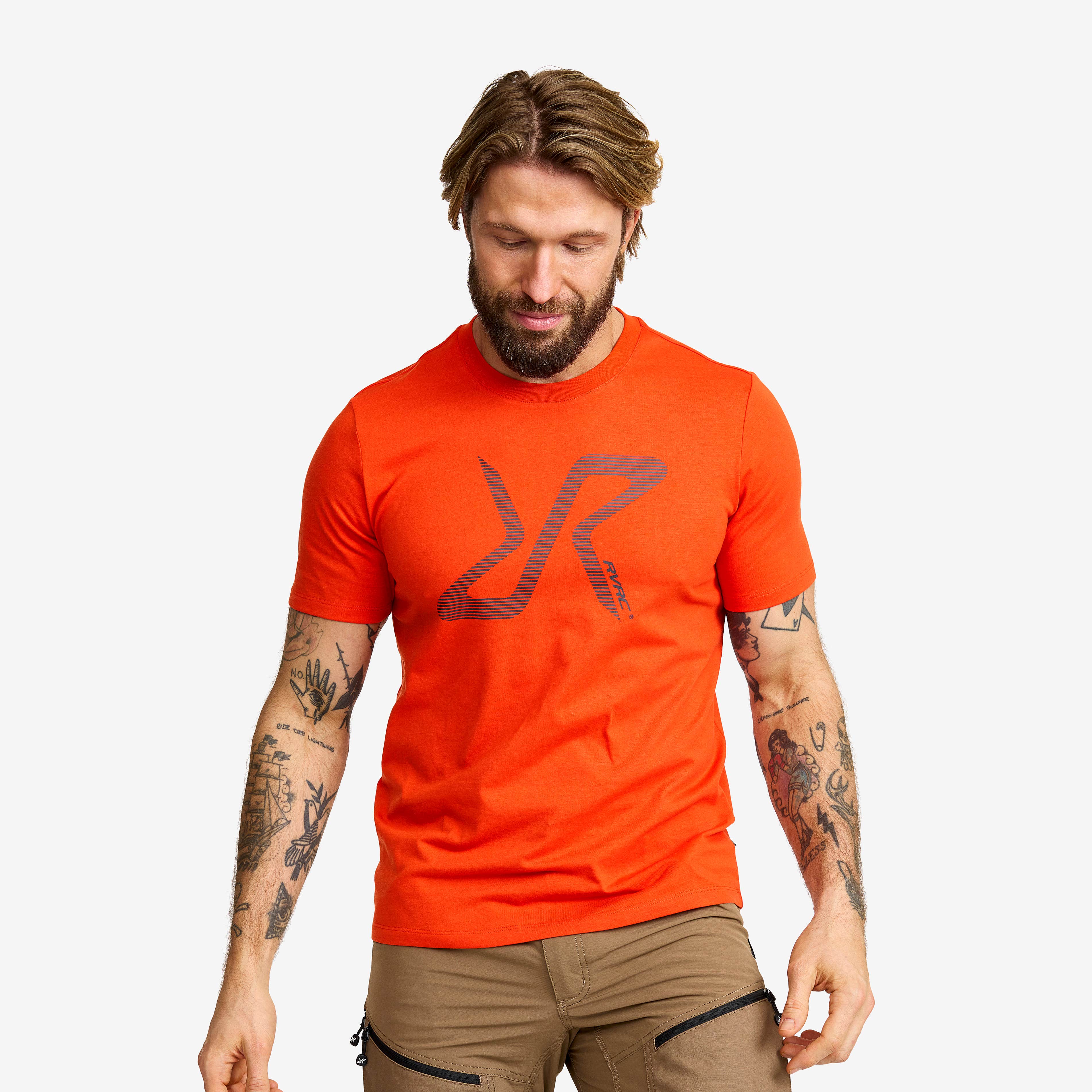 Easy Graphic Logo T-Shirt Herre Pureed Pumpkin