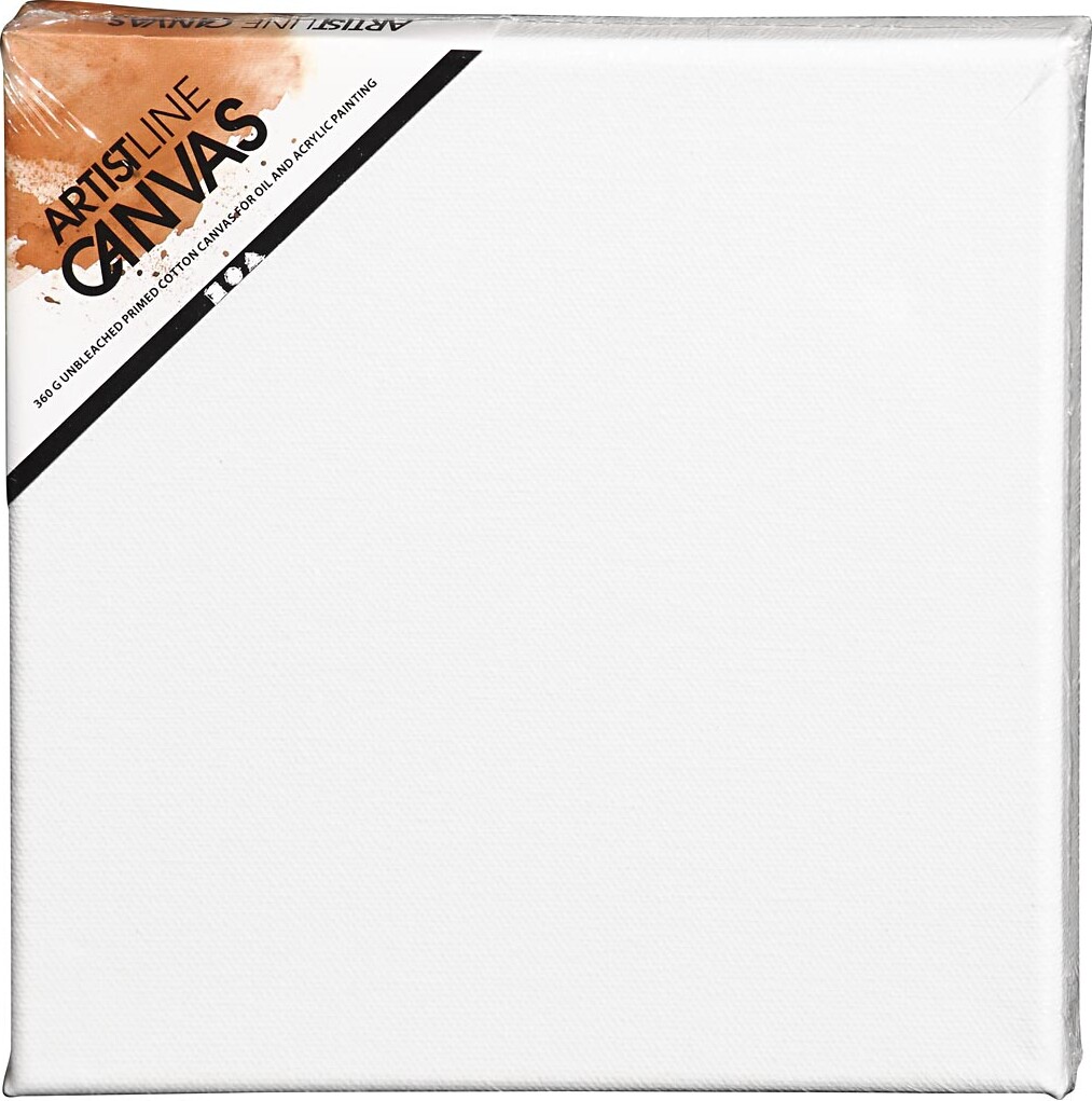 Artistline Canvas - Lærreder - 1,6X20X20 CM - 360 G - Hvid - 10 Stk