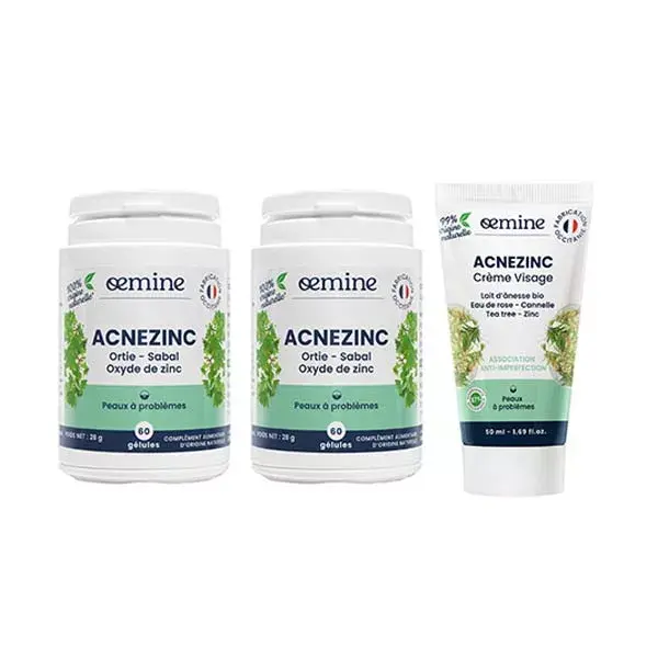 Oemine Pack para pele com tendência acneica (dentro e fora)