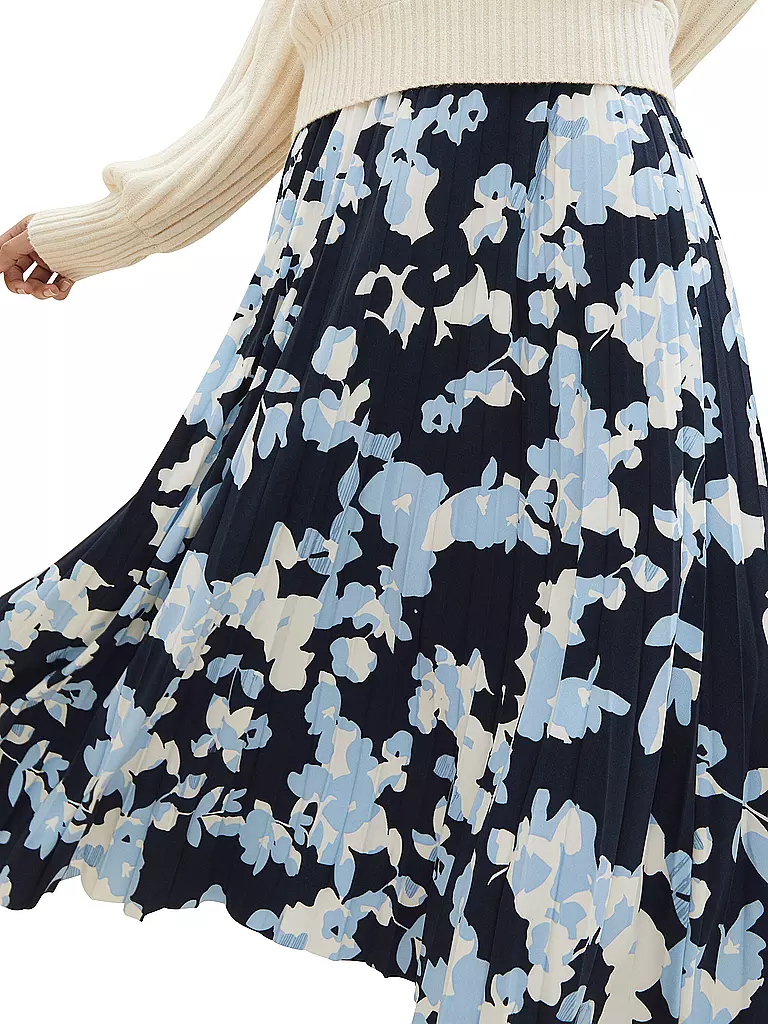 TOM TAILOR Plisseerock  blau
