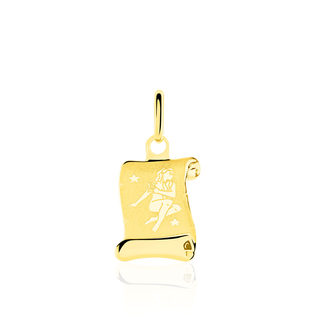 Pendentif Lamie Zodiaque Parchemin Or Jaune