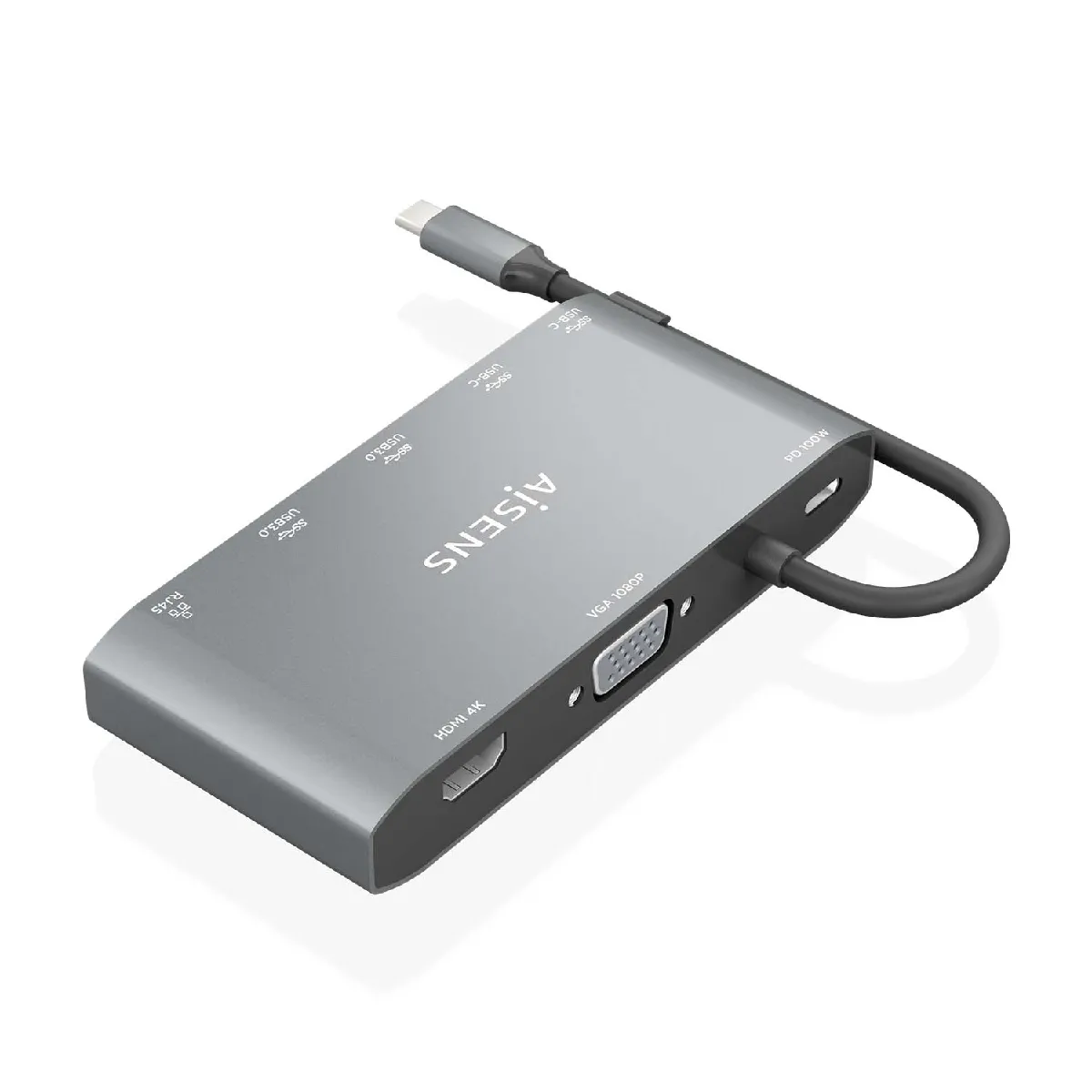 Aisens USB-C Dock 8 en 1