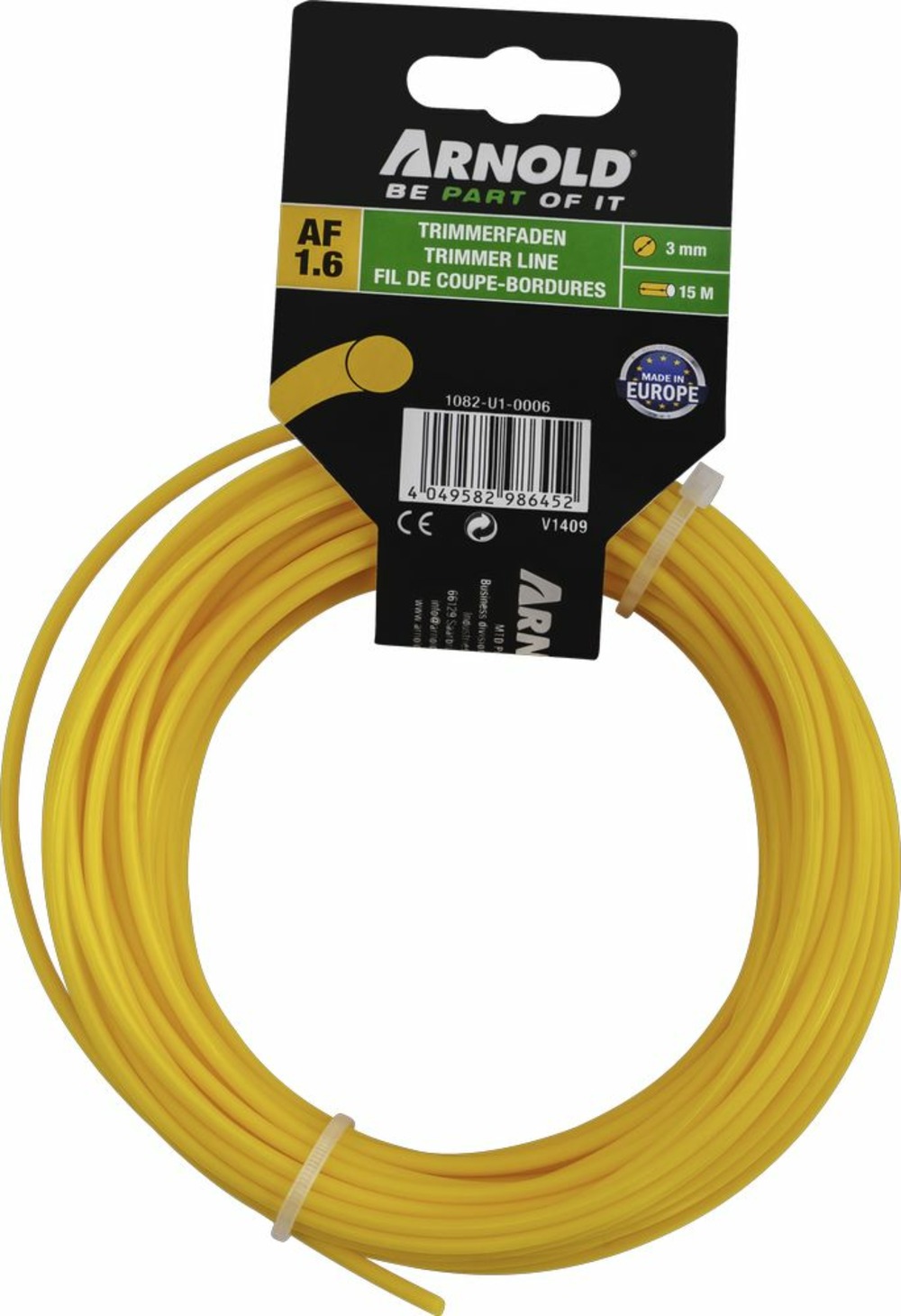 Fil de coupe-bordure rond en nylon 3,0 mm × 15 m