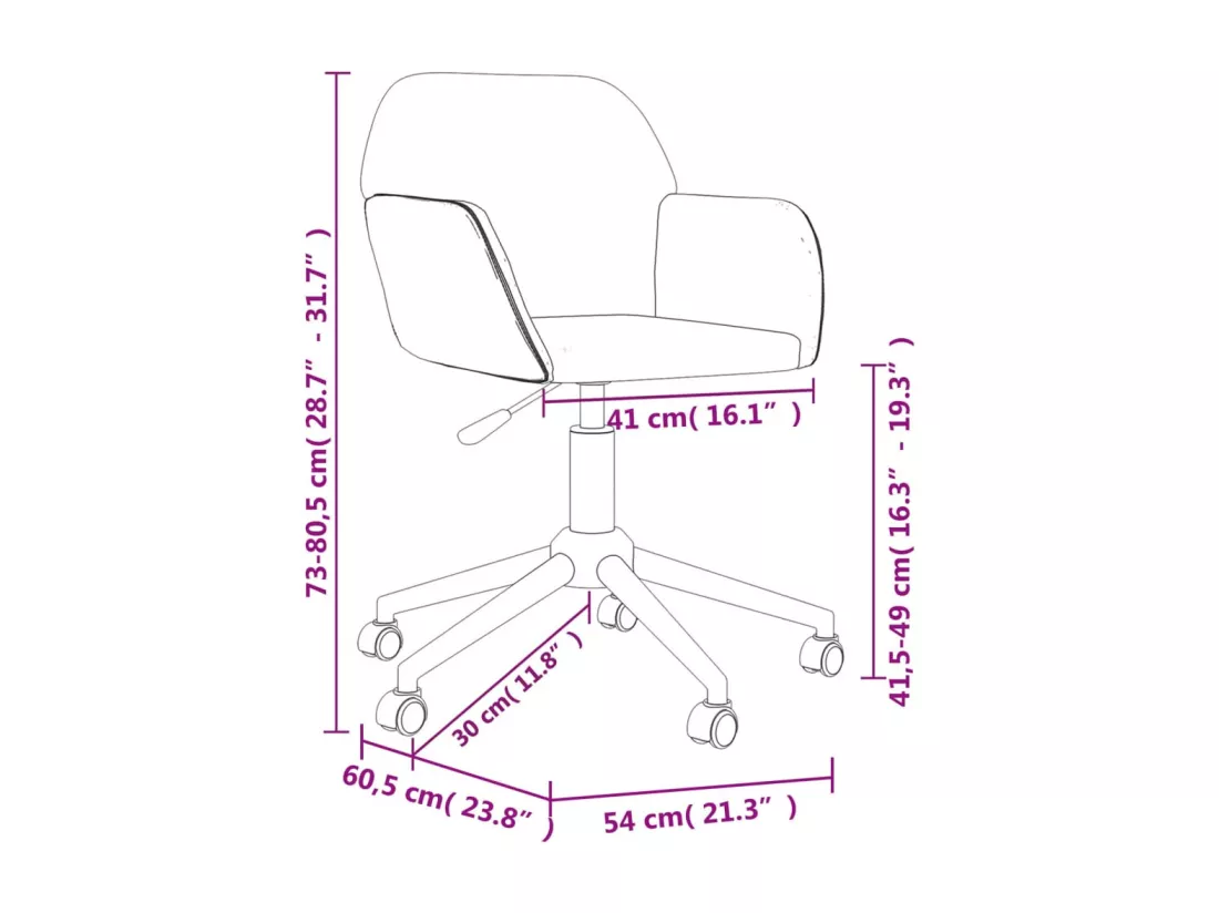 Chaise pivotante de bureau Vert foncé Tissu