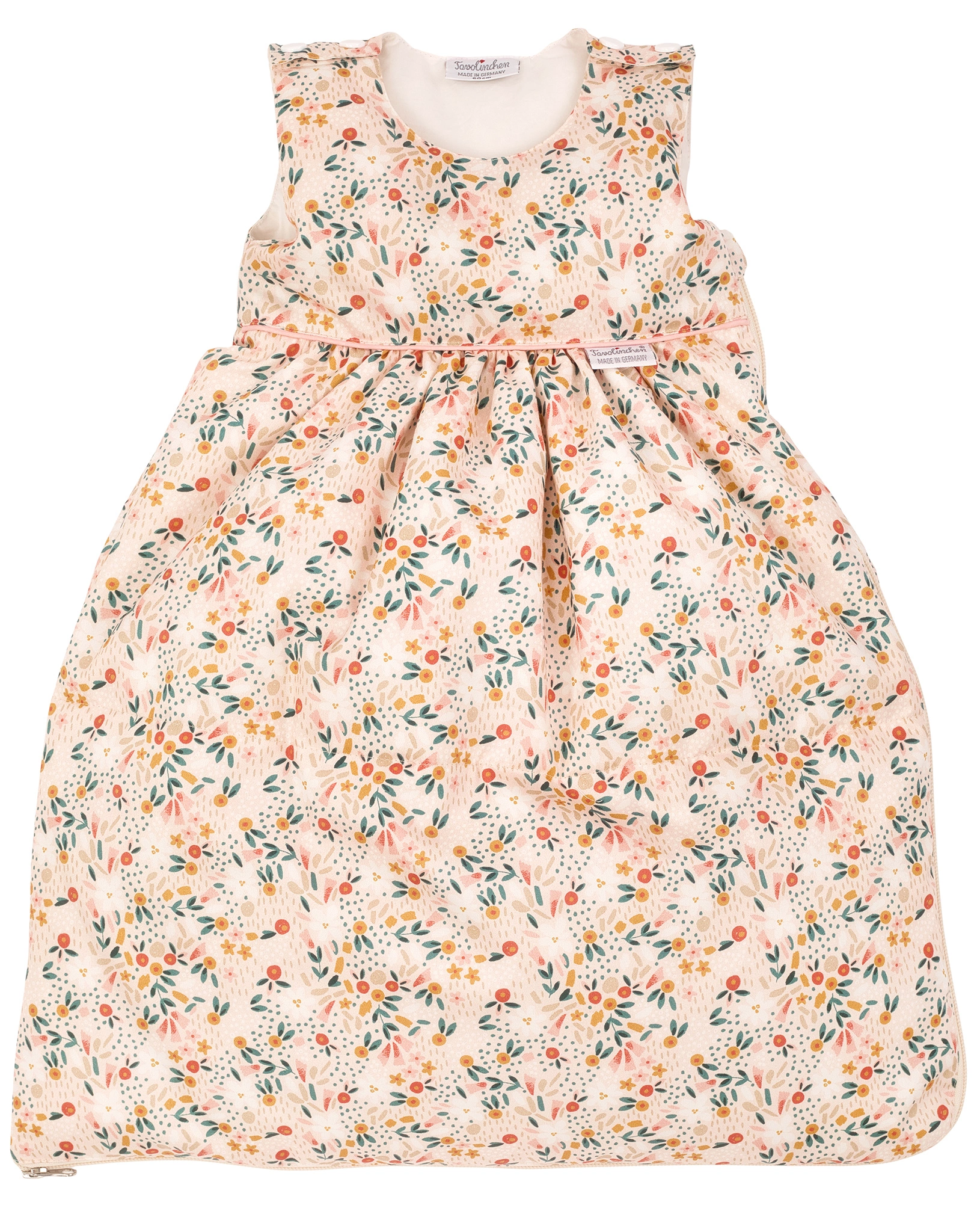 Daunenschlafsack 282 BLUMEN in beige