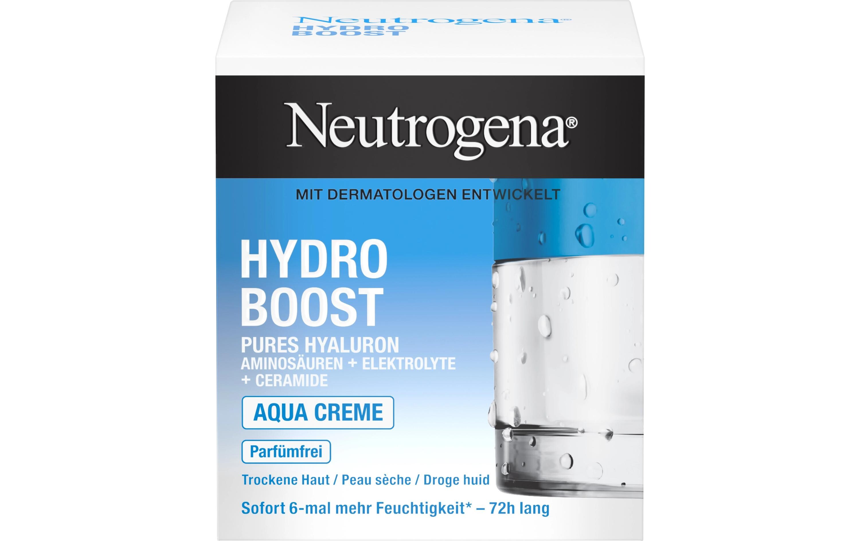 Tagescrème Hydro Boost Aqua 50 mlParfümfreies Gesichtsgel mit innovativer Kombination aus Hyaluron-Gel-Komplex und 100% pflanzlicher Trehalose